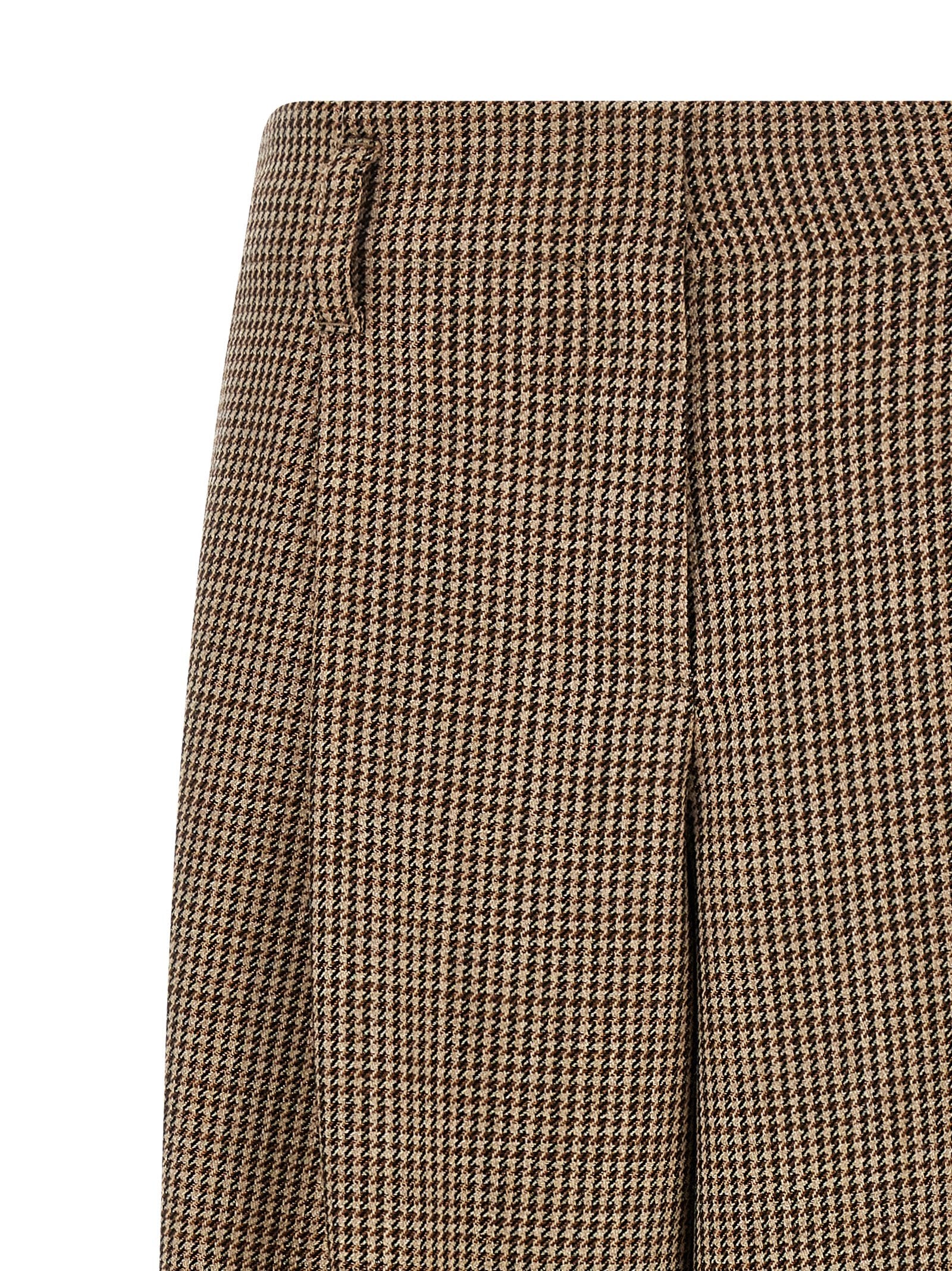 Brunello Cucinelli Brown Virgin Wool Flared Pants Brunello Cucinelli