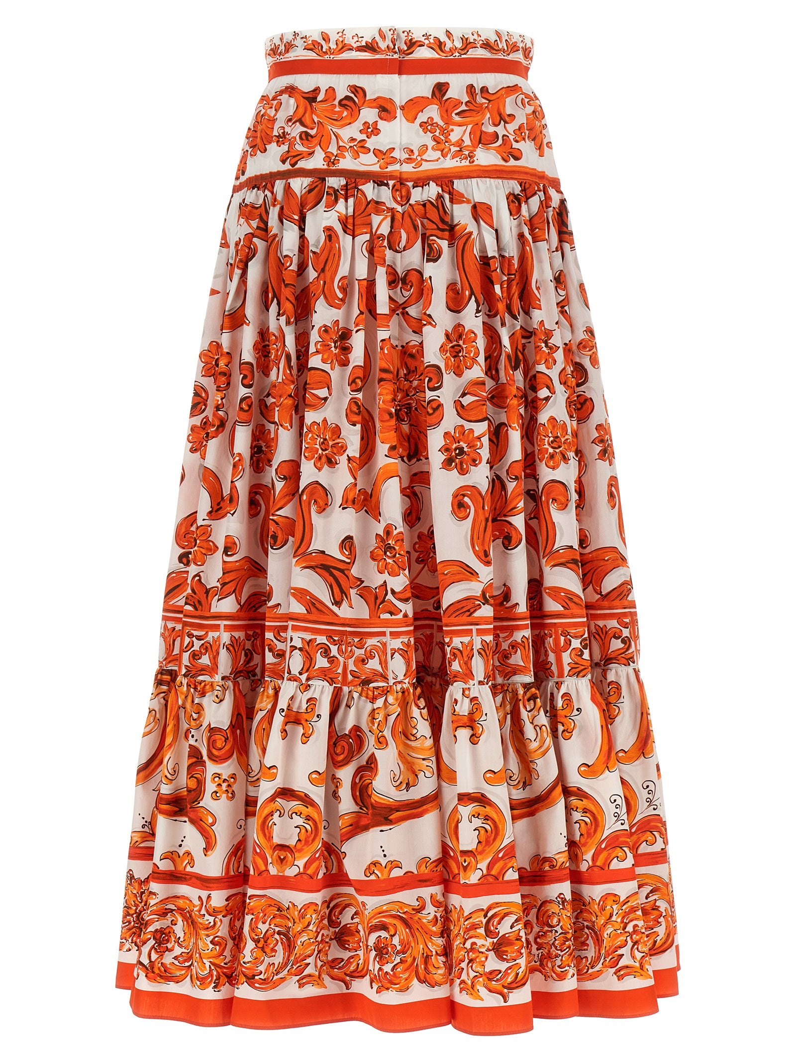 Dolce & Gabbana Orange Cotton Mini Skirt Dolce & Gabbana