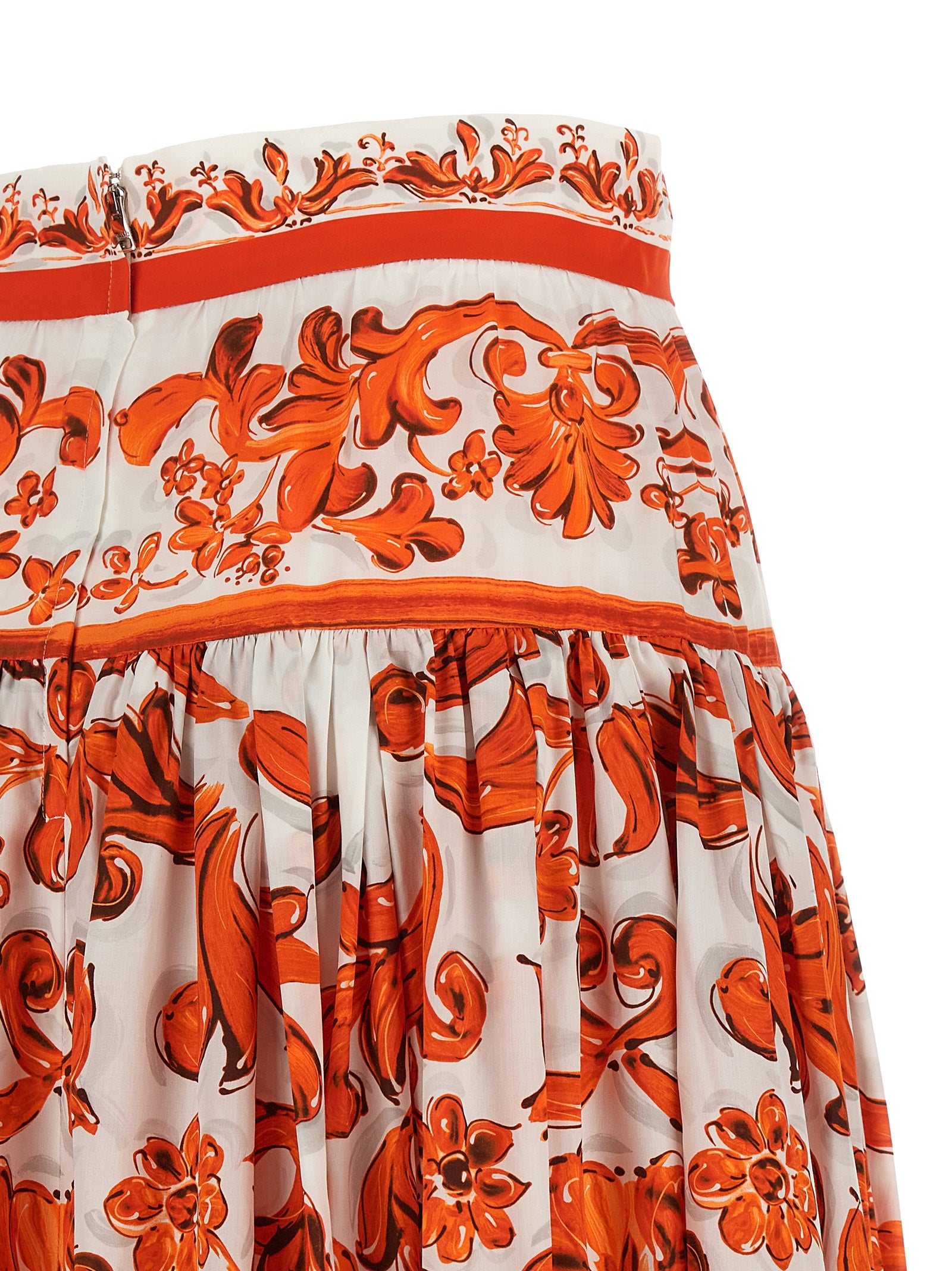Dolce & Gabbana Orange Cotton Mini Skirt Dolce & Gabbana