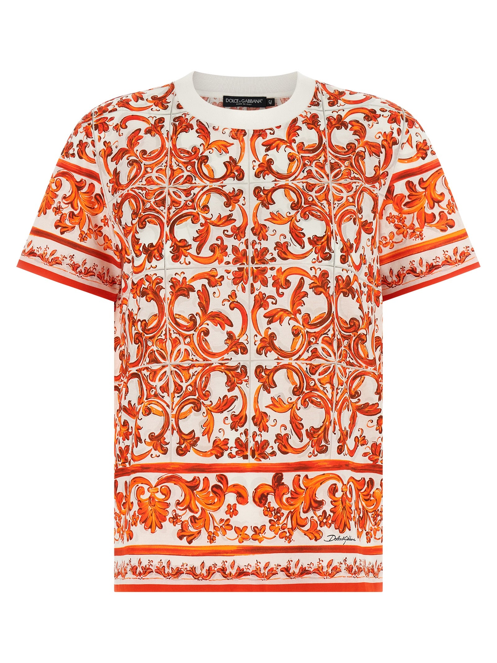 Dolce & Gabbana Orange Cotton T-Shirt Dolce & Gabbana