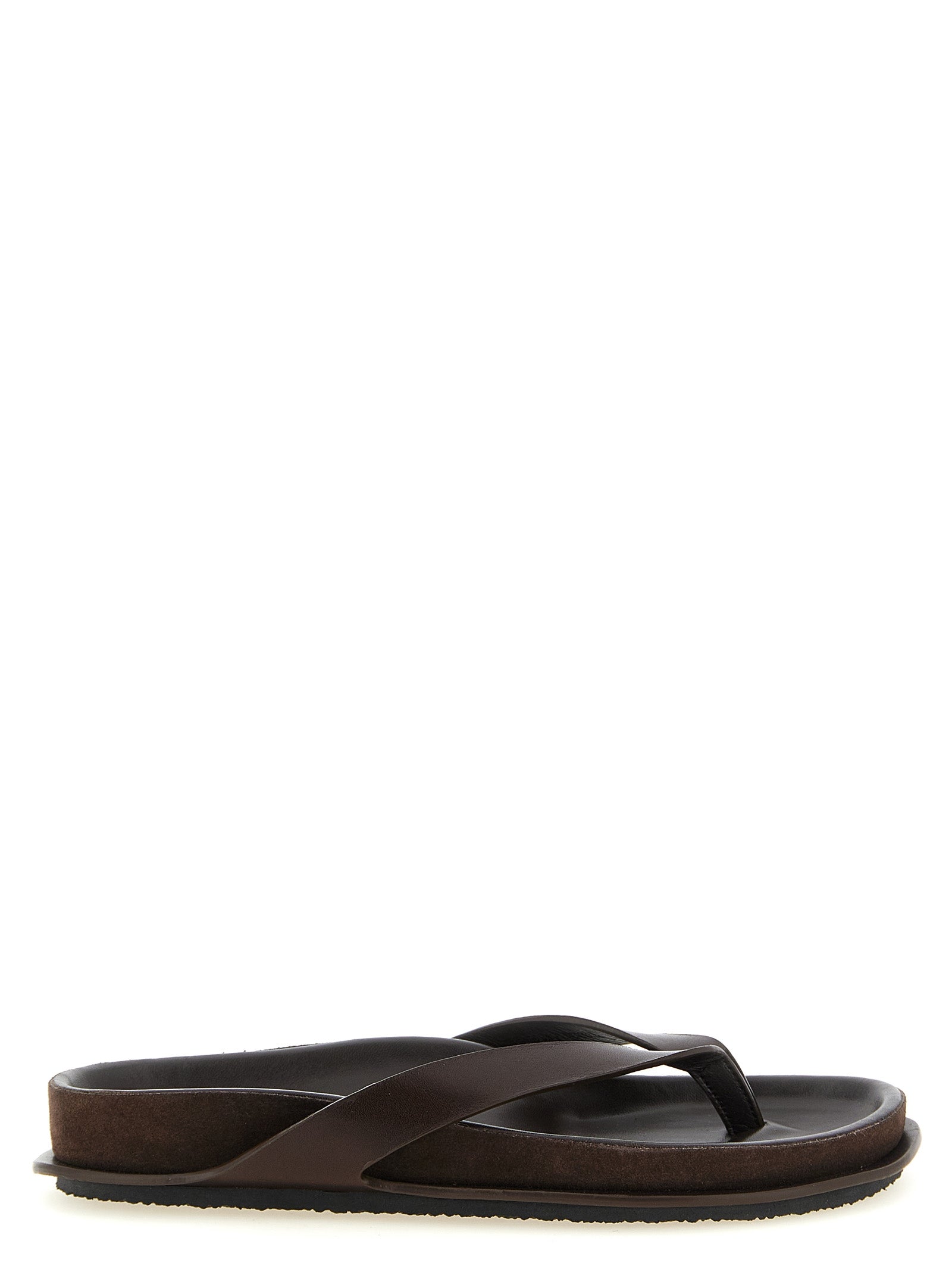 Jacquemus Brown Cowhide Slides Jacquemus