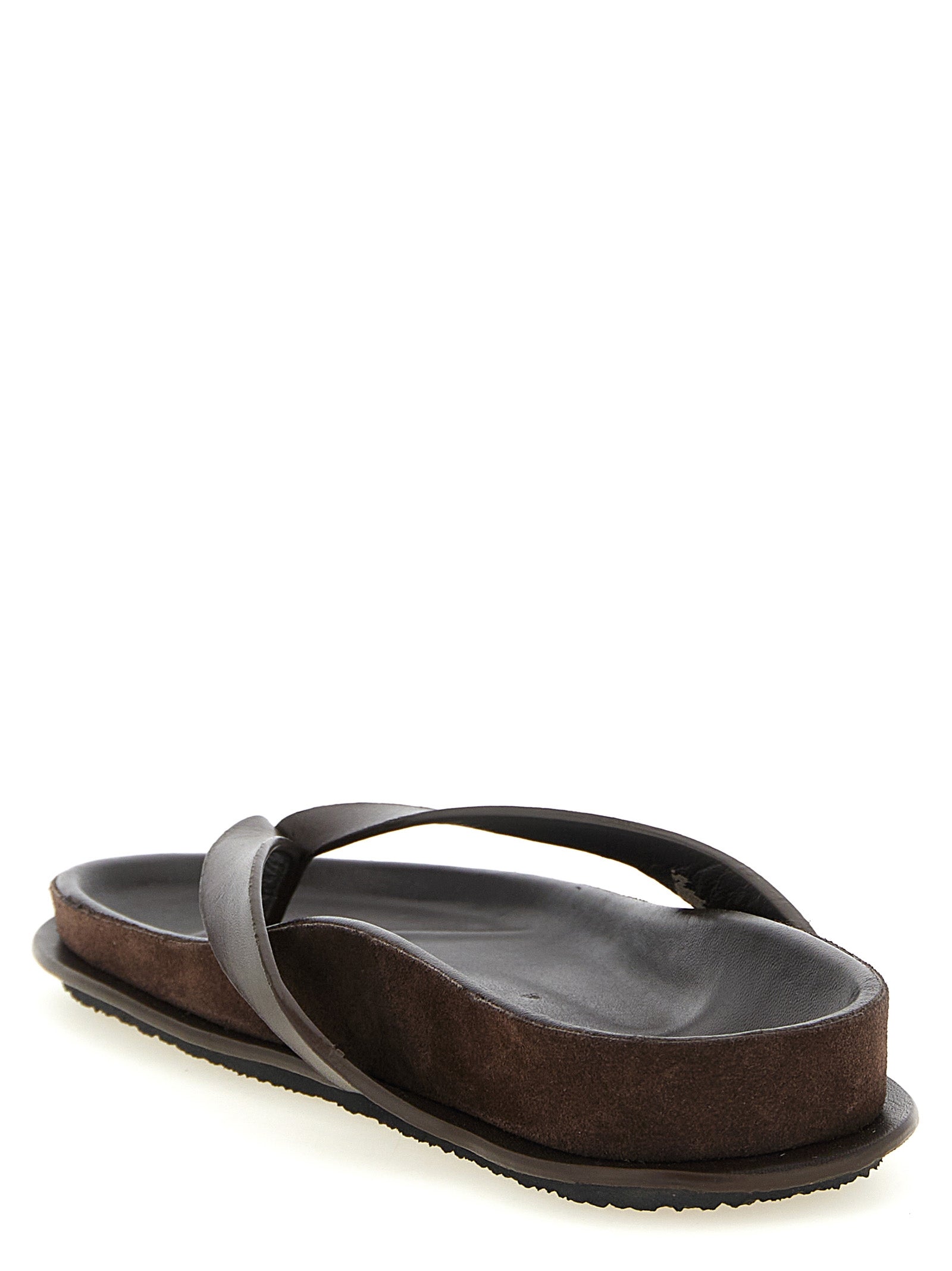 Jacquemus Brown Cowhide Slides Jacquemus