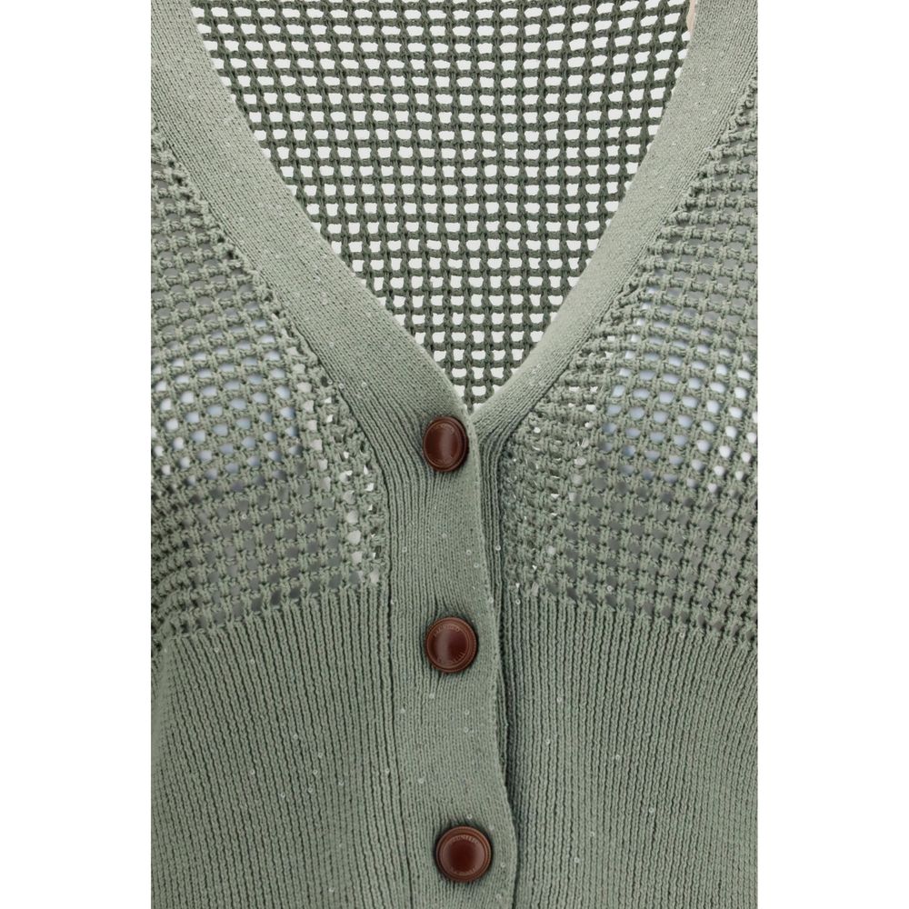 Brunello Cucinelli Bicolor Cotton Cardigan Brunello Cucinelli