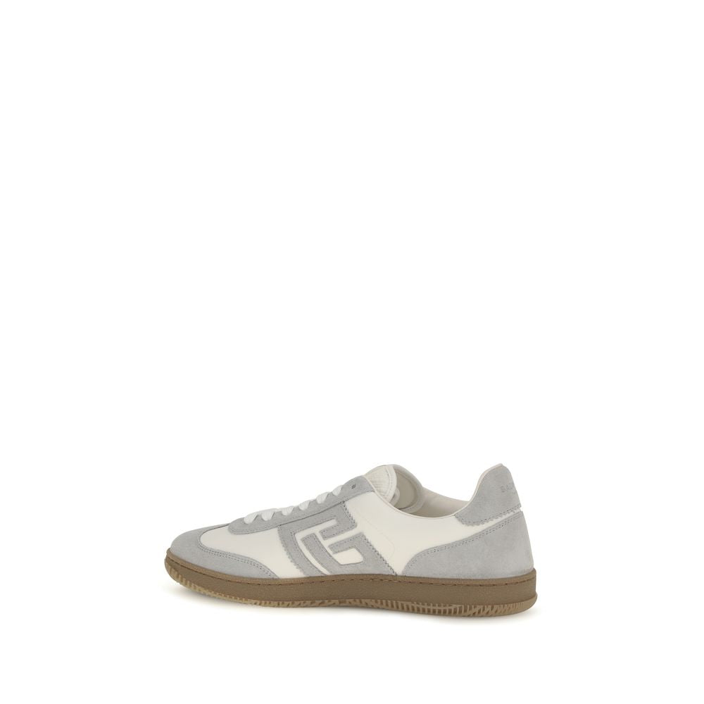Balmain White Calf Leather Bos Taurus Athletic Sneakers Balmain