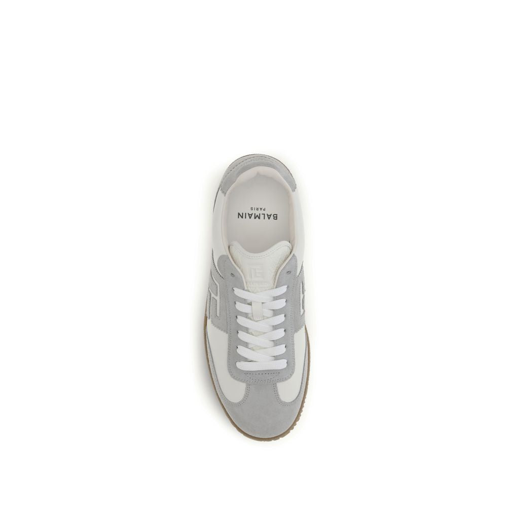 Balmain White Calf Leather Bos Taurus Athletic Sneakers Balmain