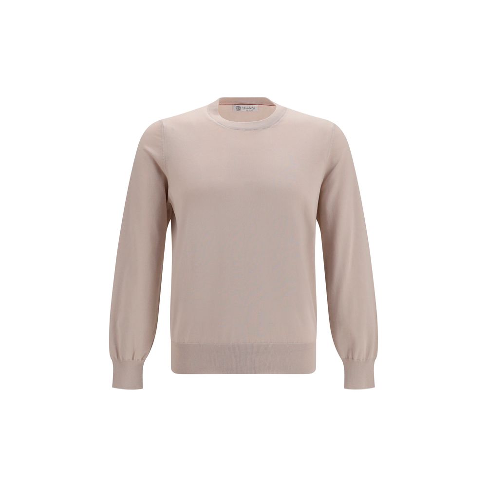 Brunello Cucinelli Beige Cotton Sweatshirt Brunello Cucinelli