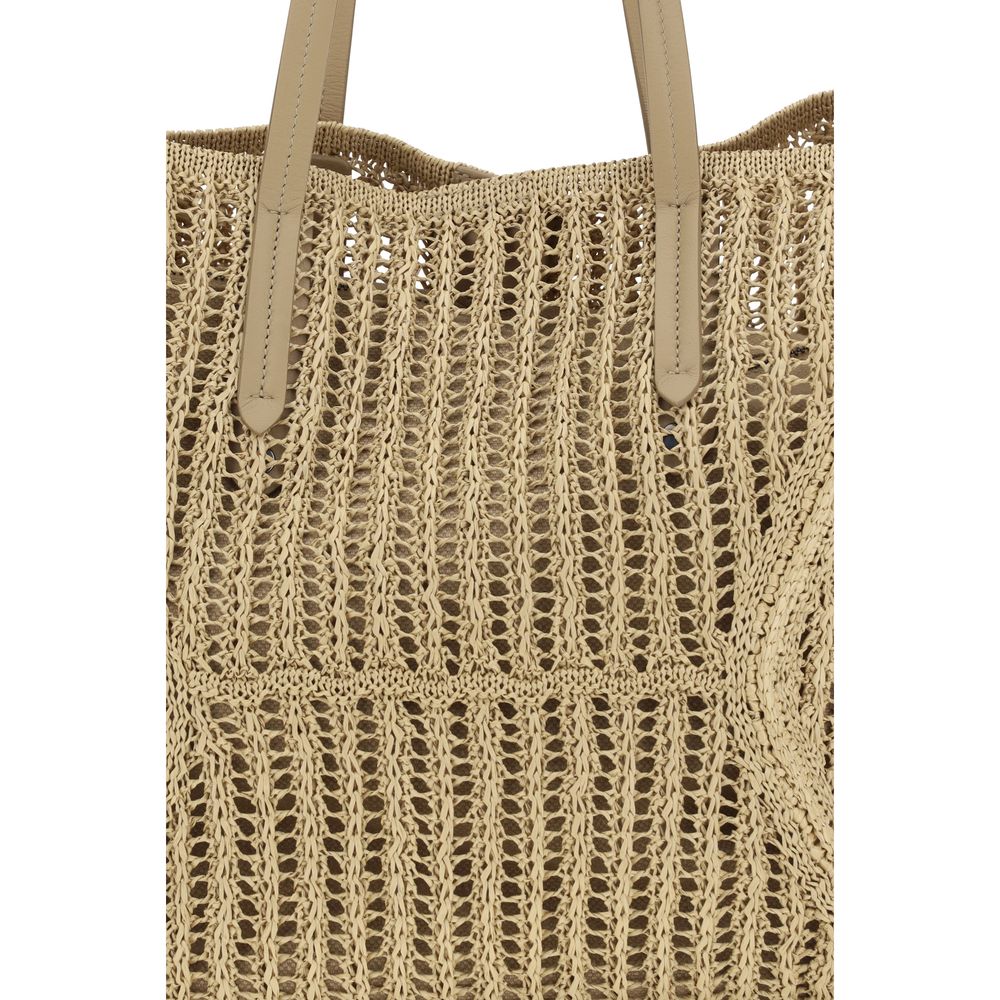 Brunello Cucinelli Beige Raffia Handbag Brunello Cucinelli
