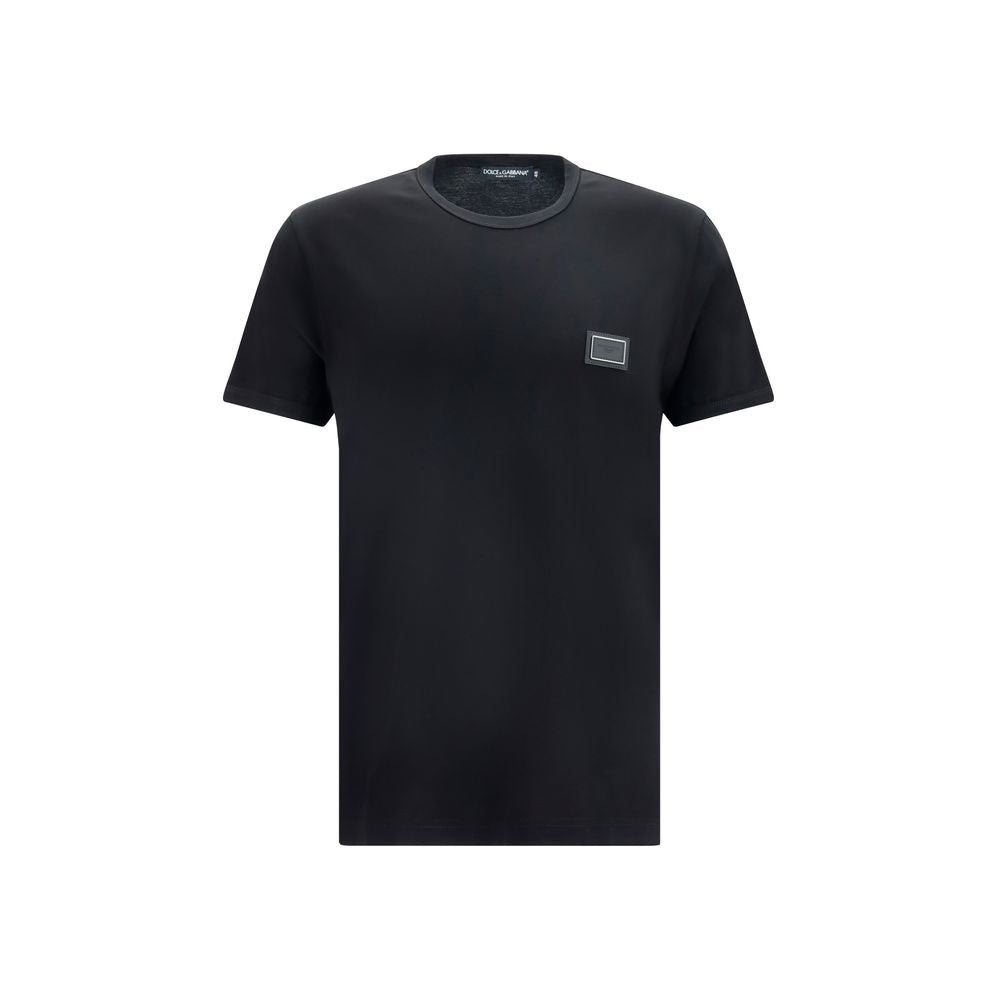 Dolce & Gabbana Black Cotton T-Shirt Dolce & Gabbana