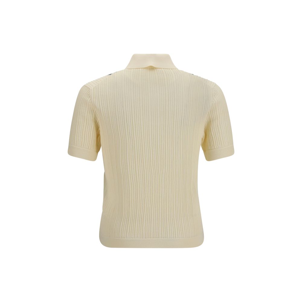 Versace Beige Cotton Polo Shirt Versace