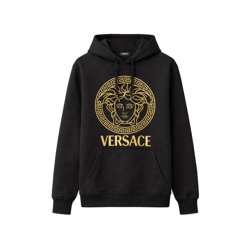 Versace Black Cotton Hoodie Versace