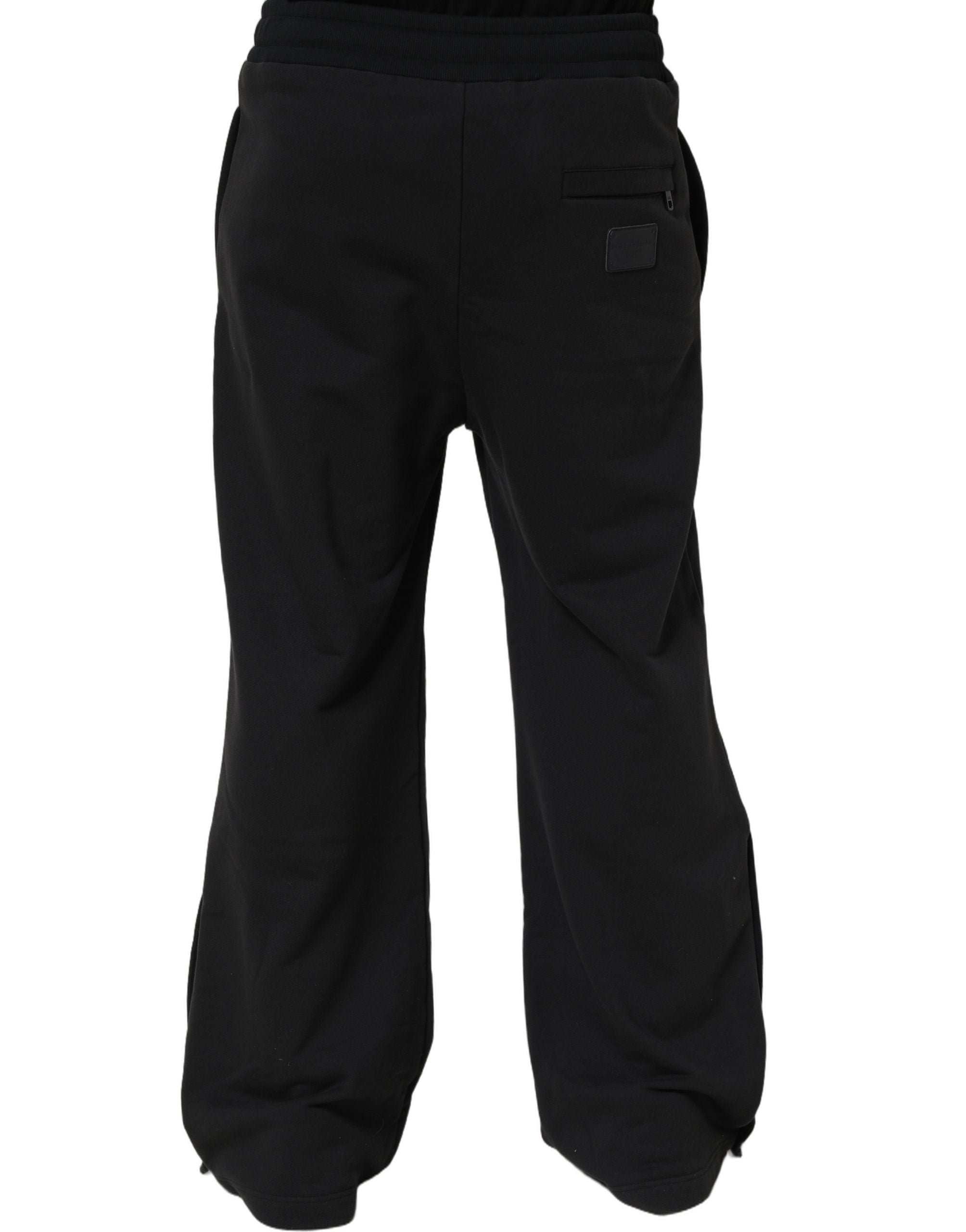 Dolce & Gabbana Black Drawstring Viscose Jogger Men Sweatpants Pants Dolce & Gabbana