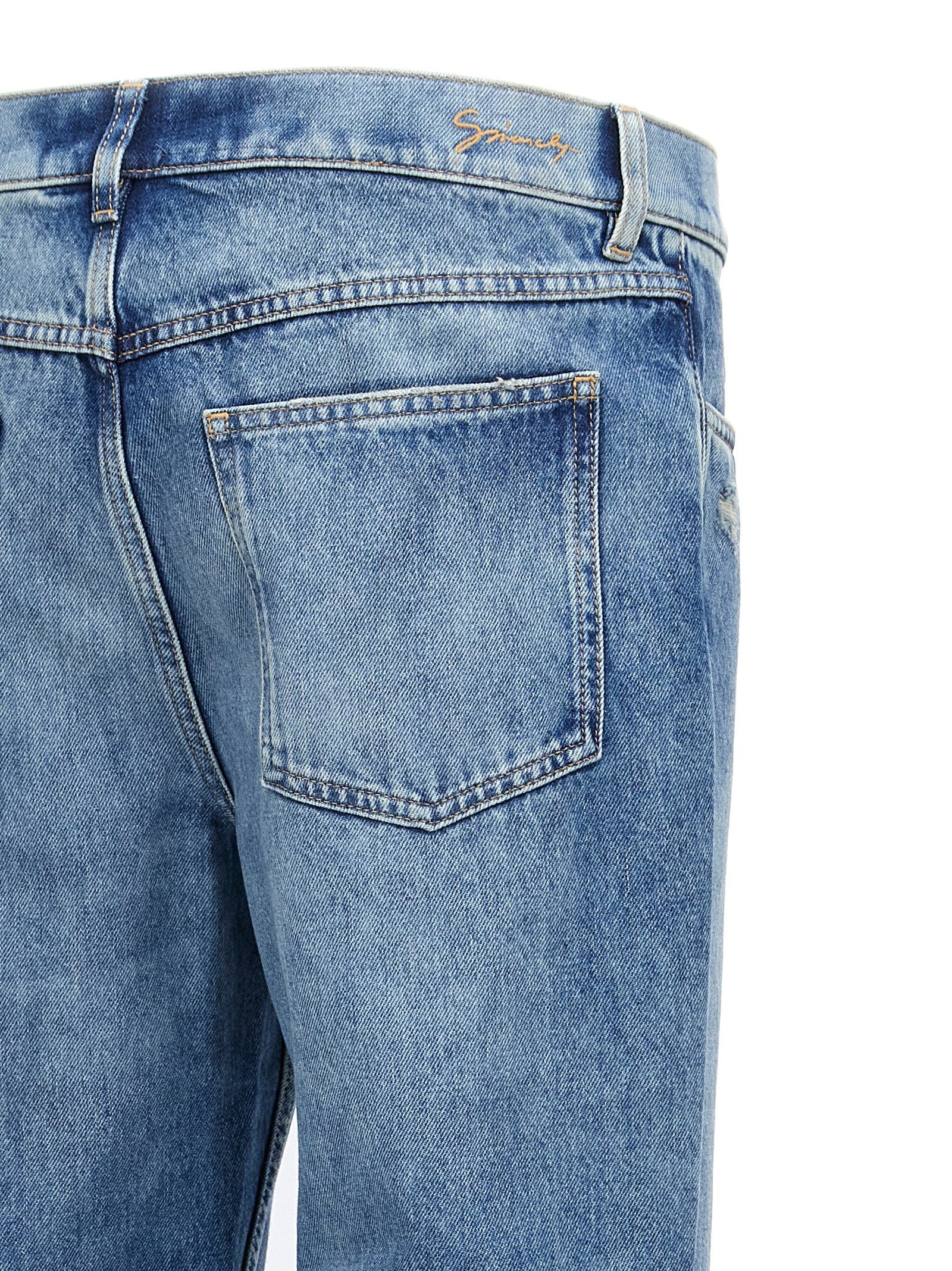 Givenchy Blue Cotton Straight-Leg Jeans Givenchy