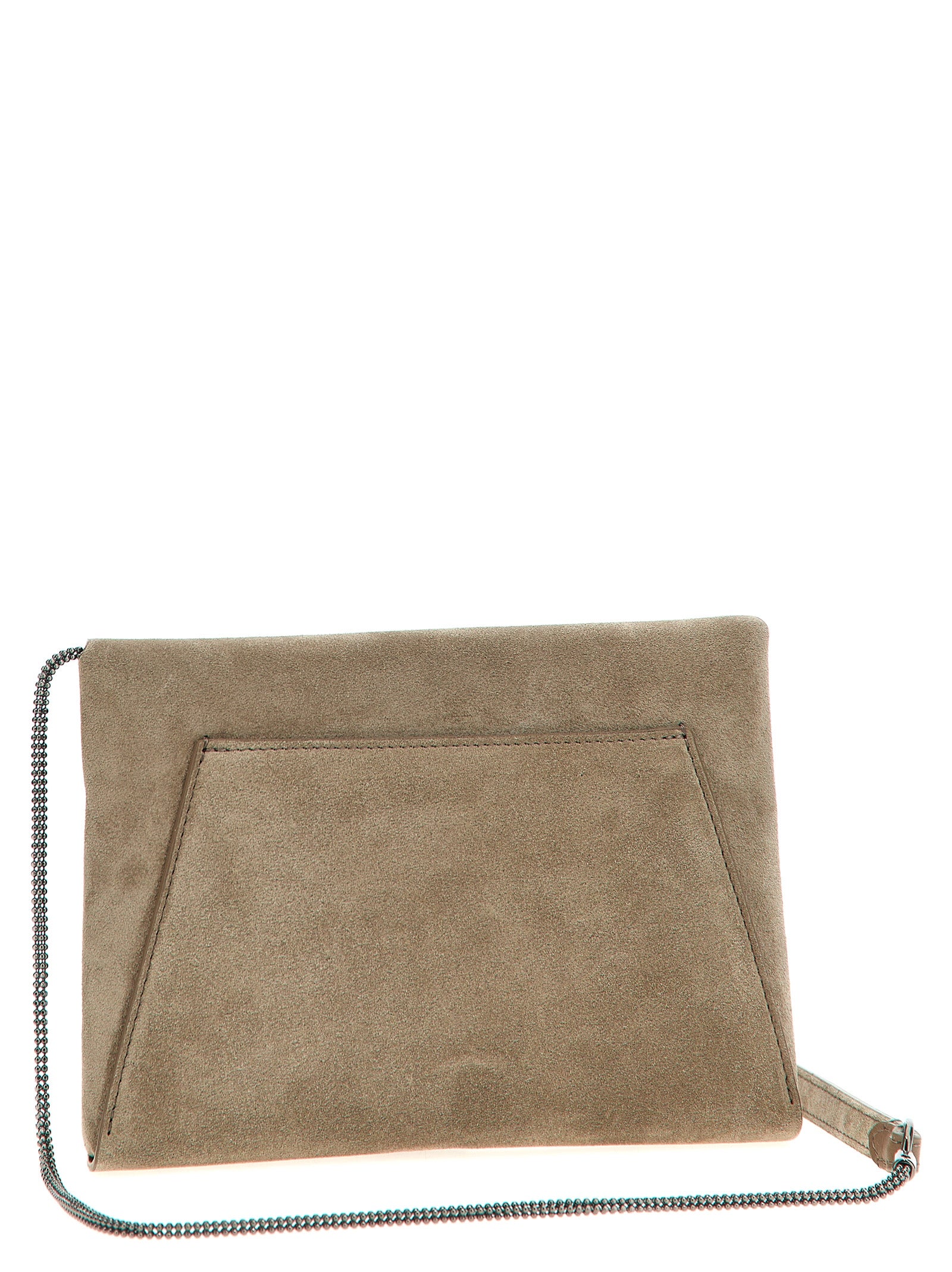 Brunello Cucinelli Gray Calfskin Clutch Bag Brunello Cucinelli