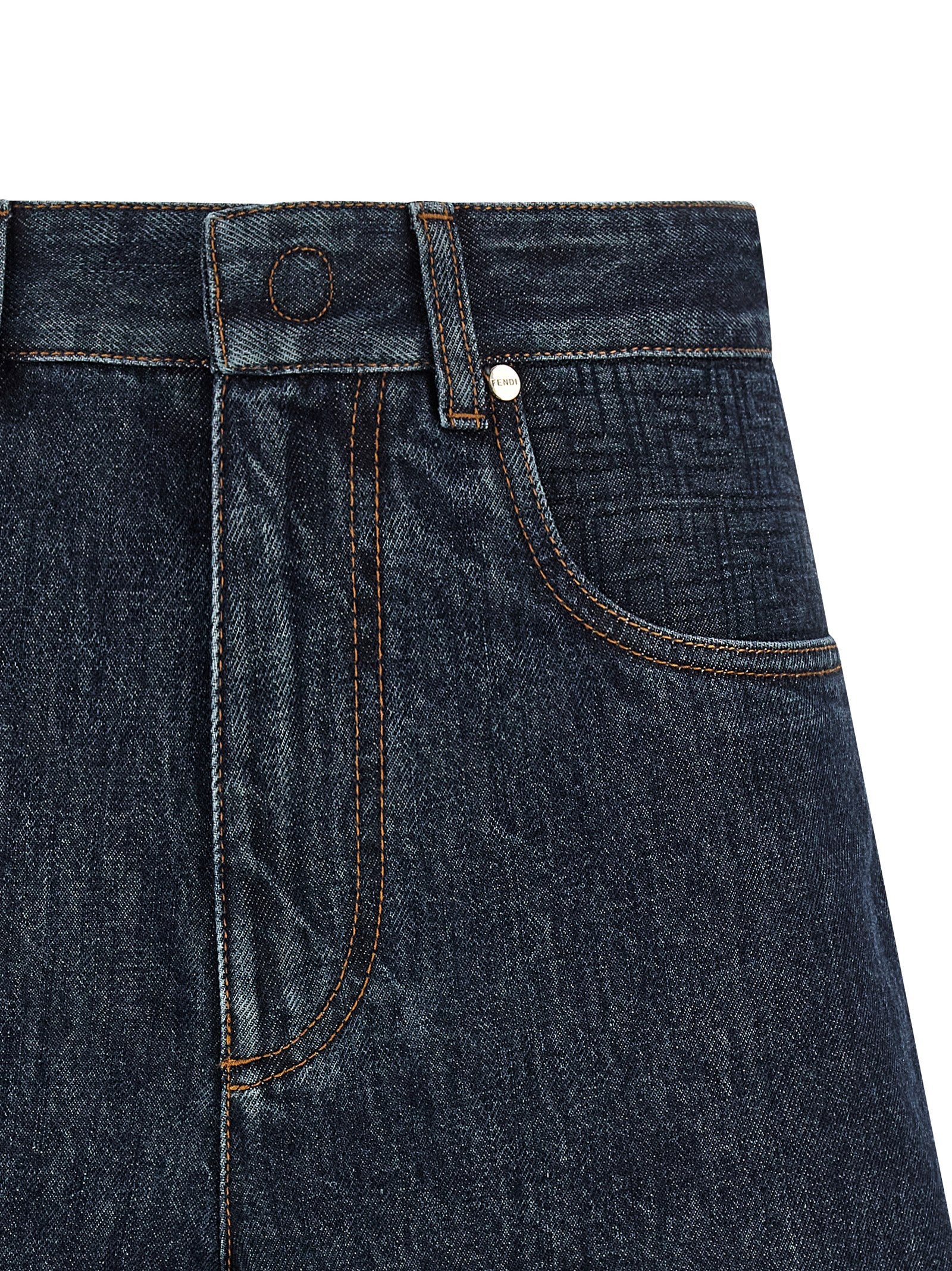 Fendi Blue Cotton Bermuda Shorts Fendi