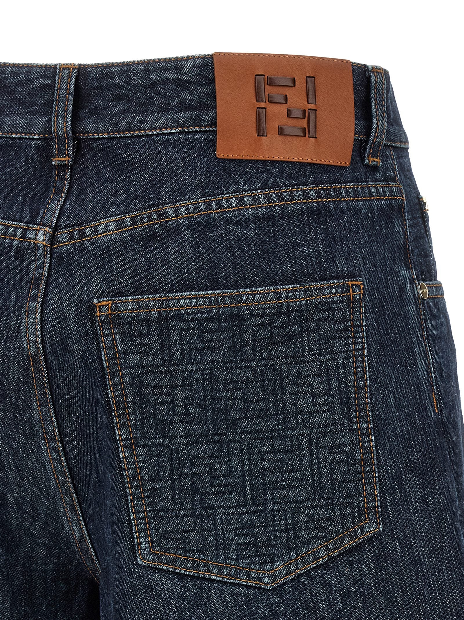 Fendi Blue Cotton Bermuda Shorts Fendi
