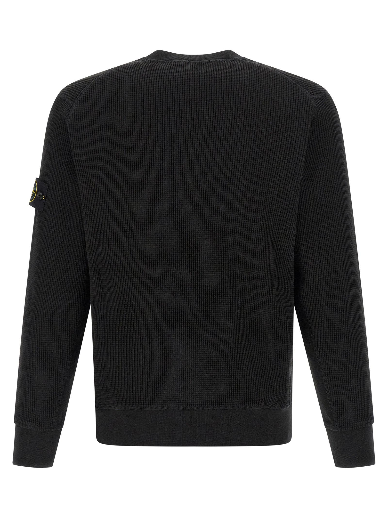 Stone Island Black Cotton Sweatshirt Stone Island