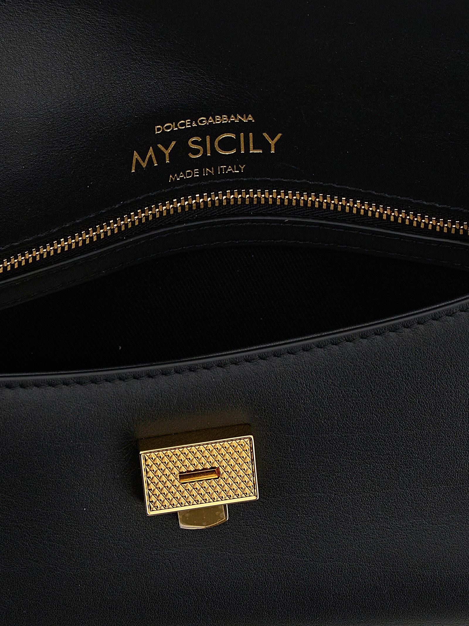 Dolce & Gabbana Black Calfskin Handbag Dolce & Gabbana