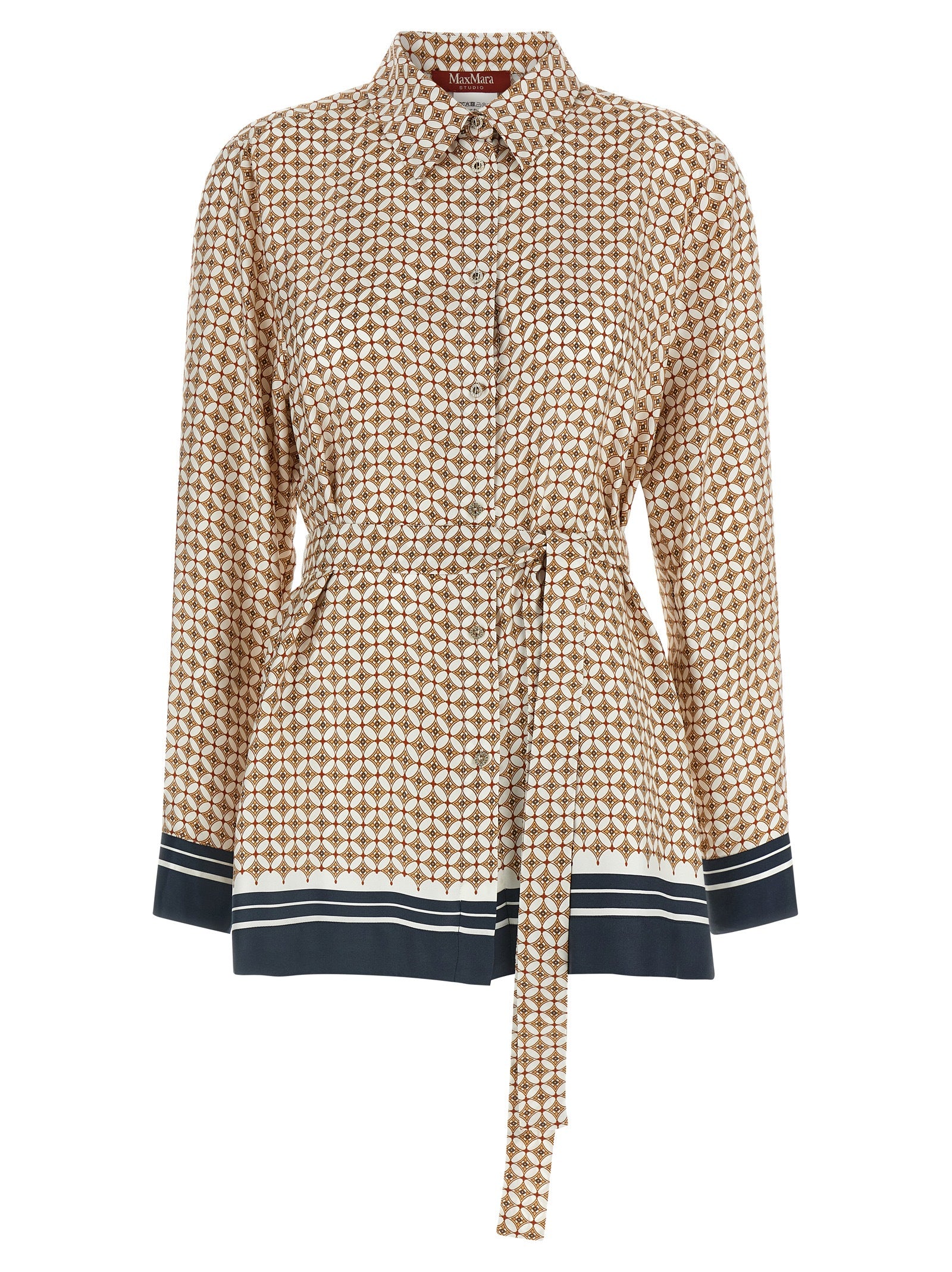Max Mara Brown Silk Blouse Max Mara