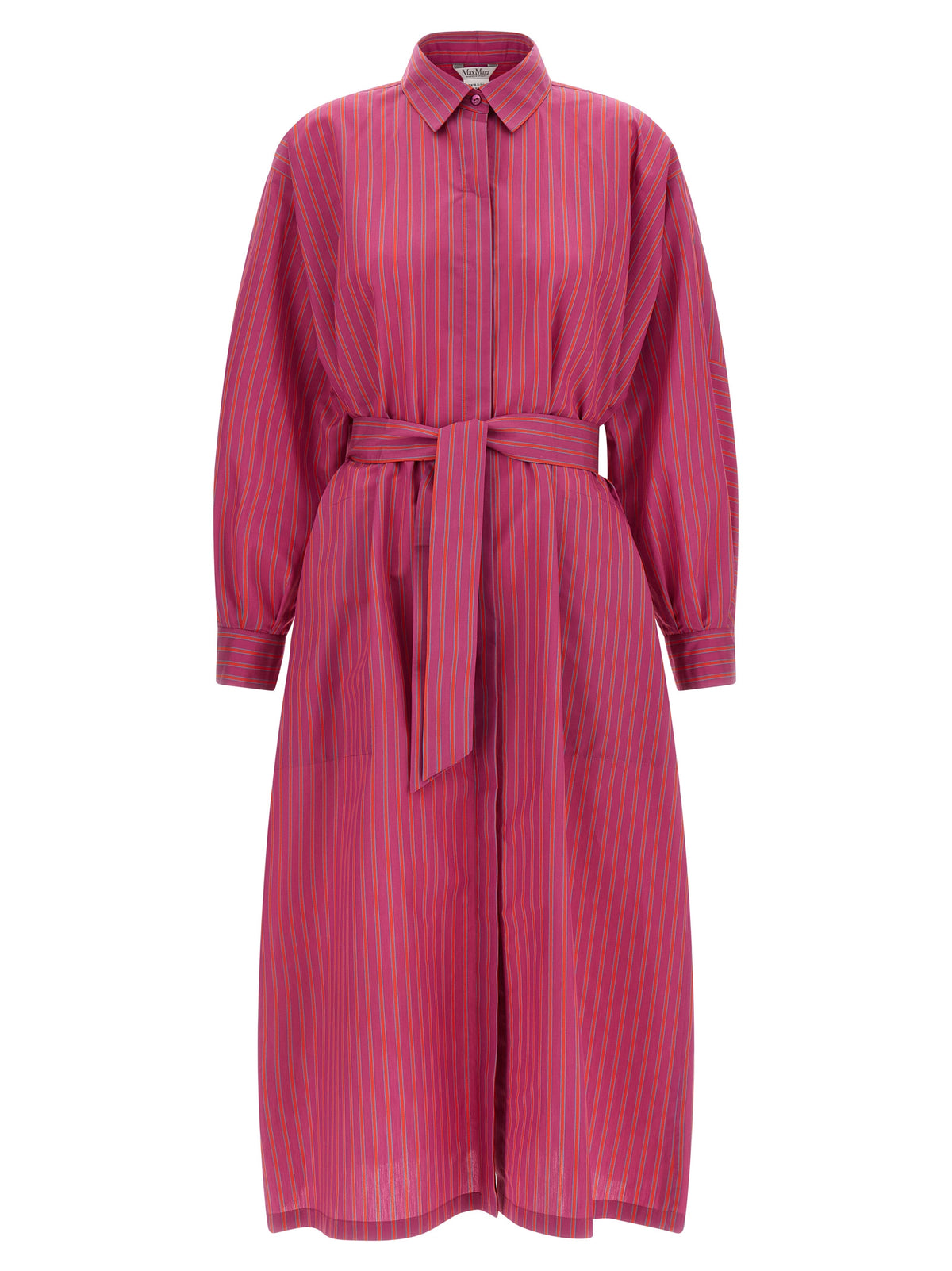 Max Mara Purple Cotton Long Dress