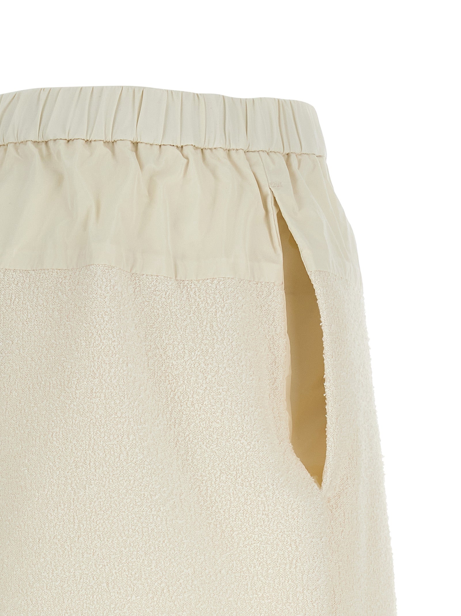 Moncler White Polyester Bermuda Shorts Moncler