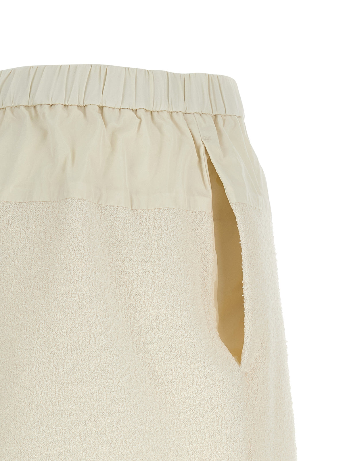 Moncler White Polyester Bermuda Shorts Moncler