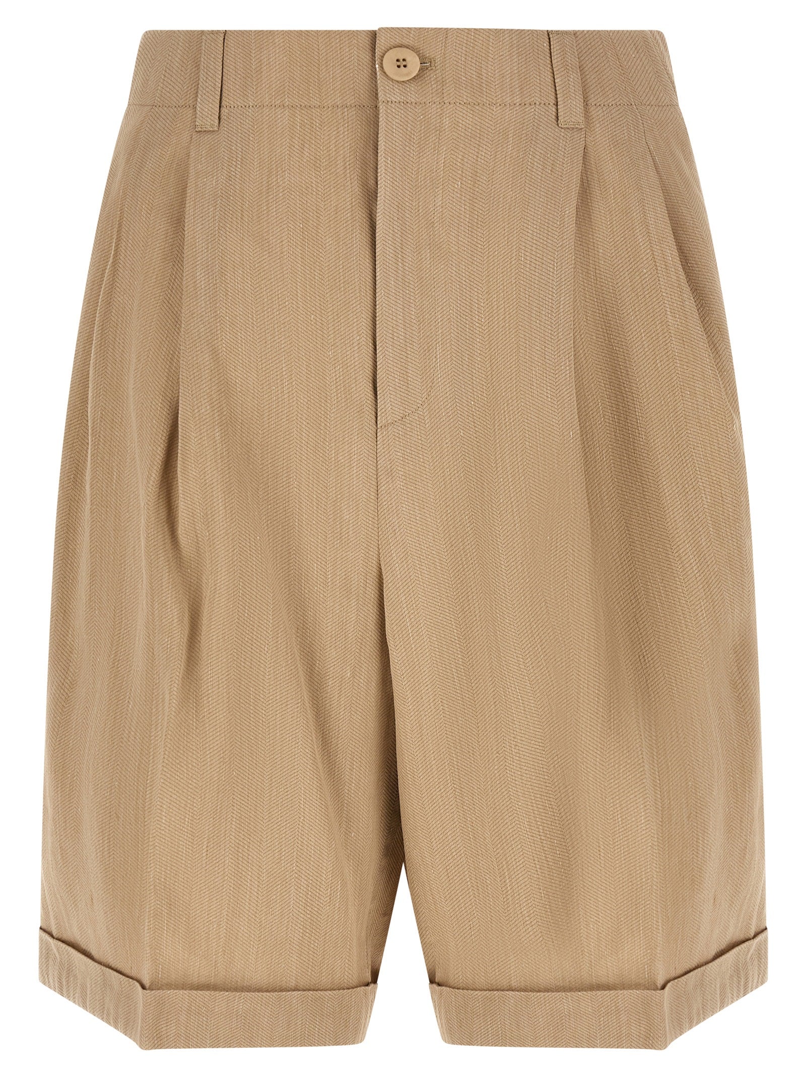 Jacquemus Beige Linen Bermuda Shorts Jacquemus