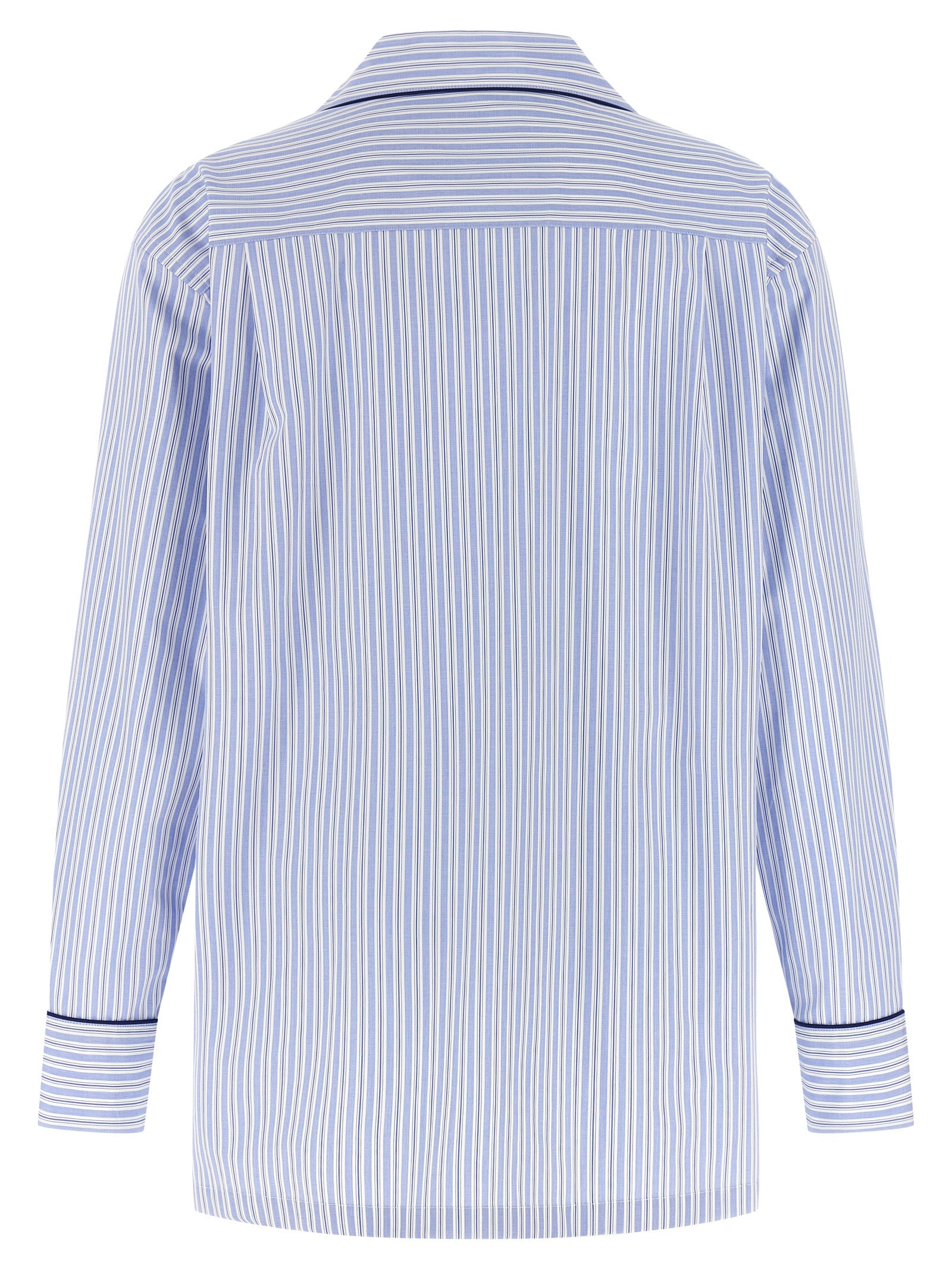 Dolce & Gabbana Blue Cotton Blouse Dolce & Gabbana
