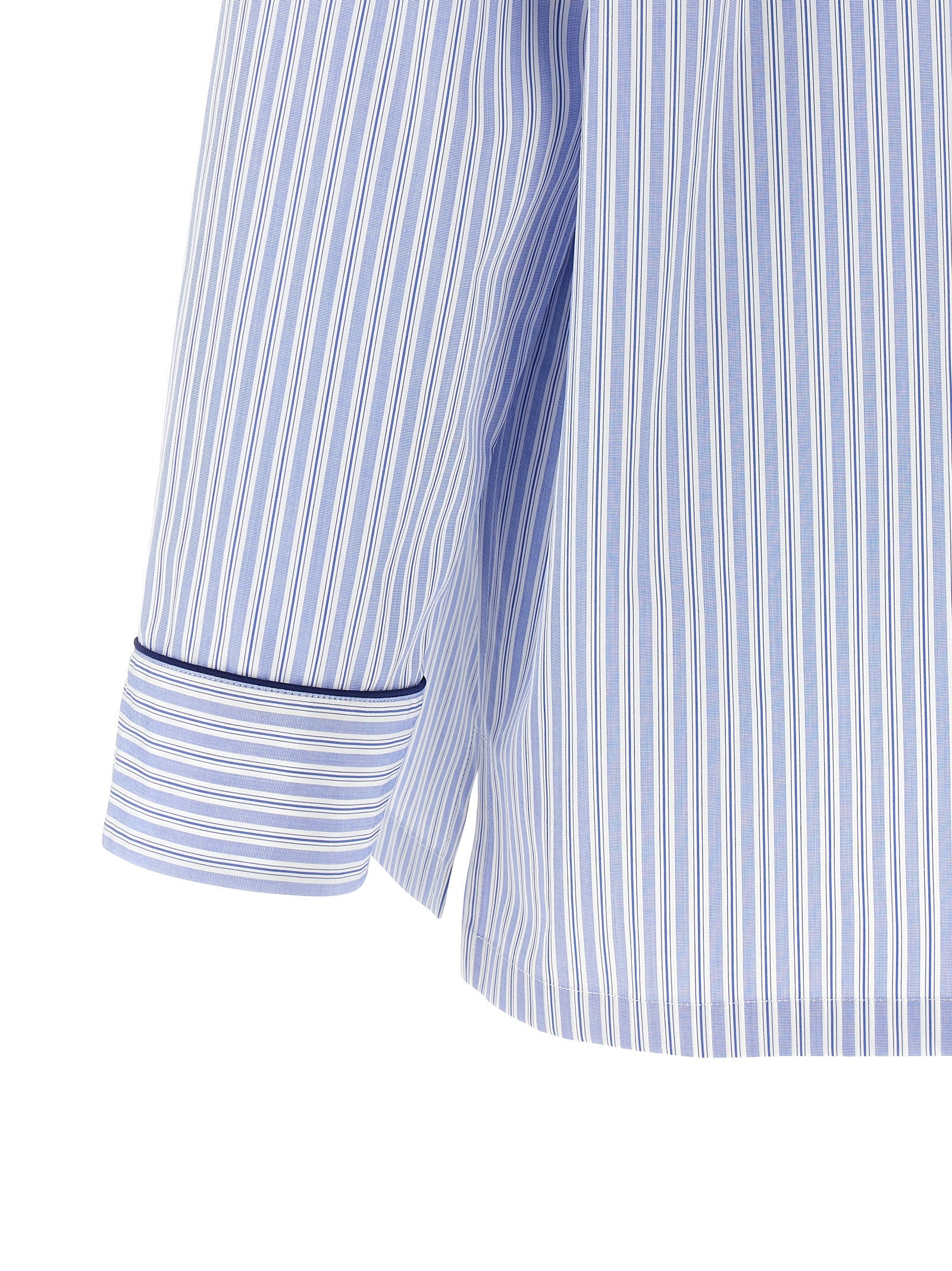 Dolce & Gabbana Blue Cotton Blouse Dolce & Gabbana