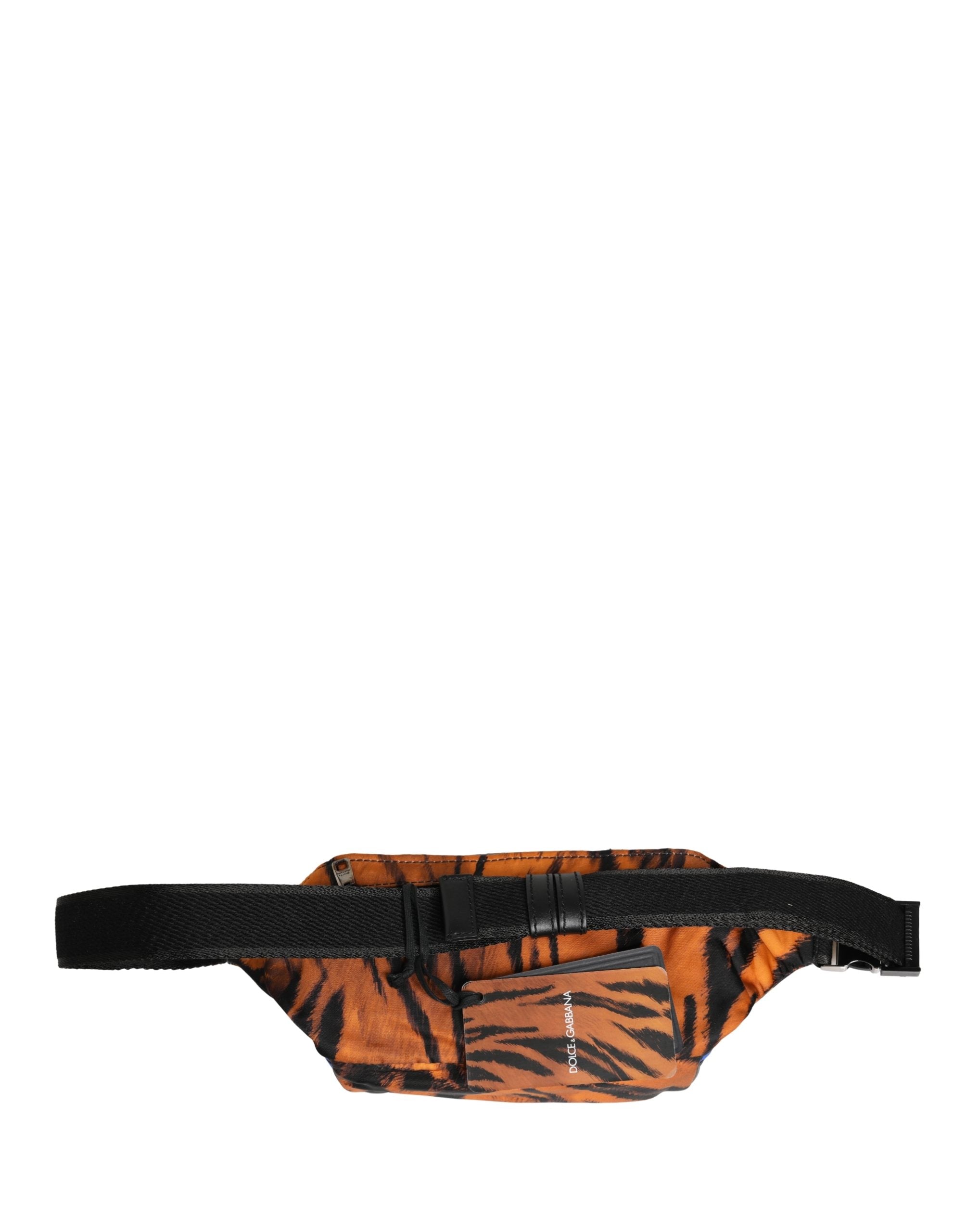 Dolce & Gabbana Brown Tiger Print Nylon Fanny Waist Pack Borse Men Bag Dolce & Gabbana