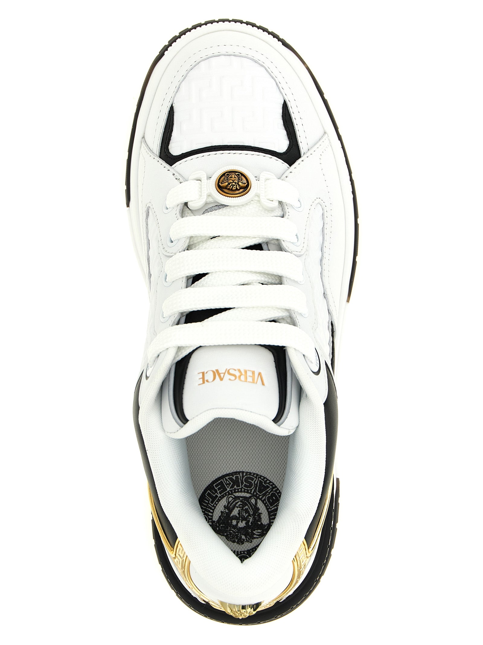 Versace Bicolor Leather Low Top Sneakers Versace
