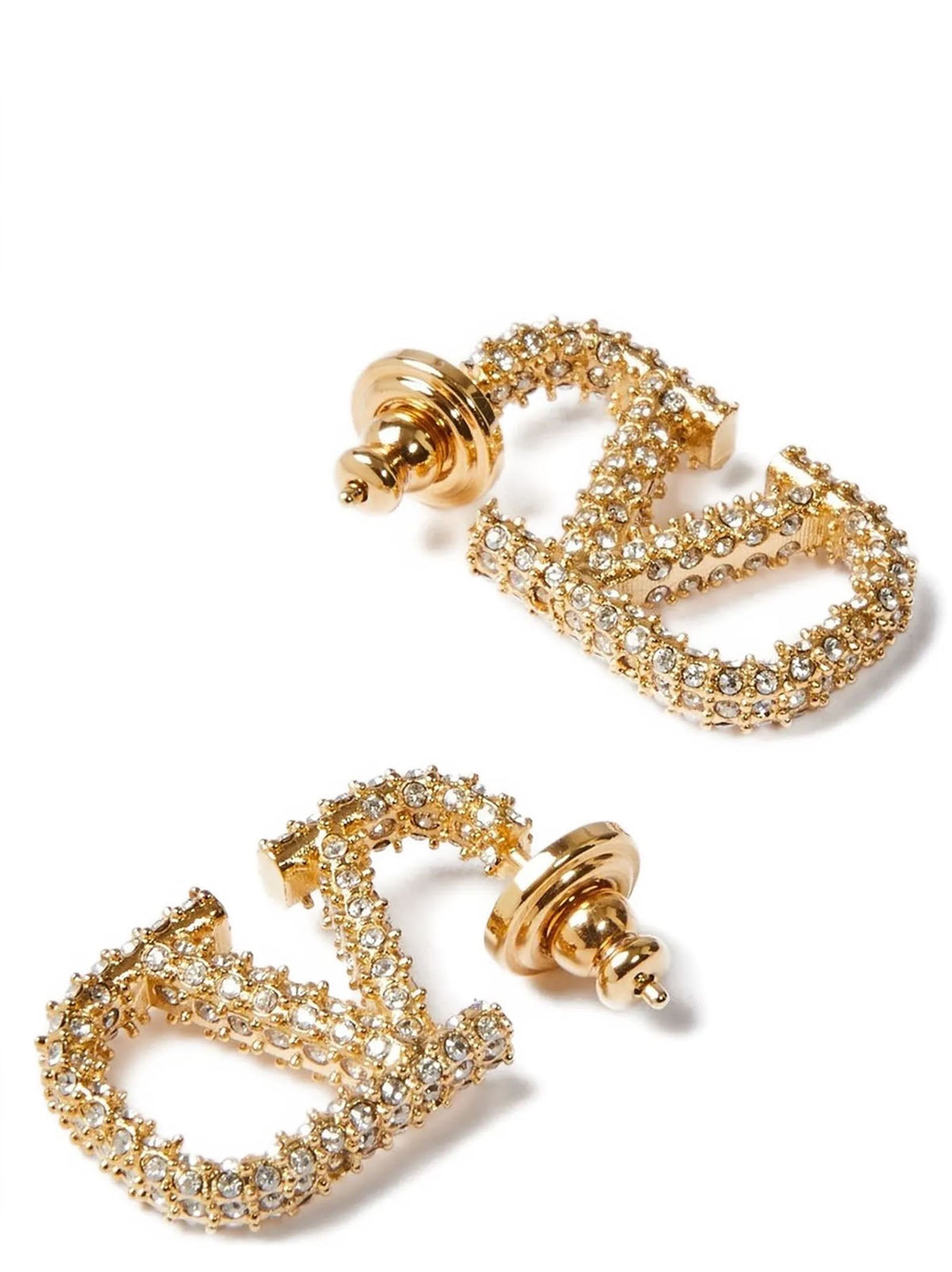 Valentino Garavani Gold Brass Earrings Valentino Garavani