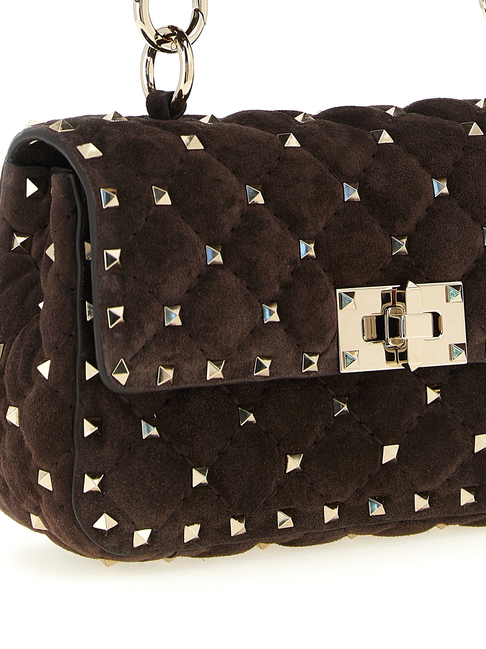 Valentino Garavani Brown Calfskin Shoulder Bag Valentino Garavani