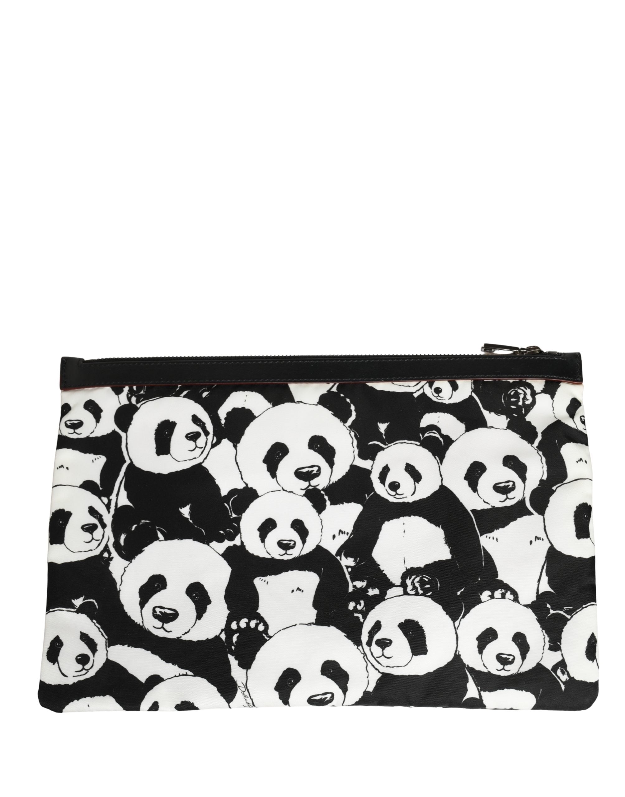 Dolce & Gabbana Black White Panda Print Nylon Clutch Men Pouch Borse Bag Dolce & Gabbana
