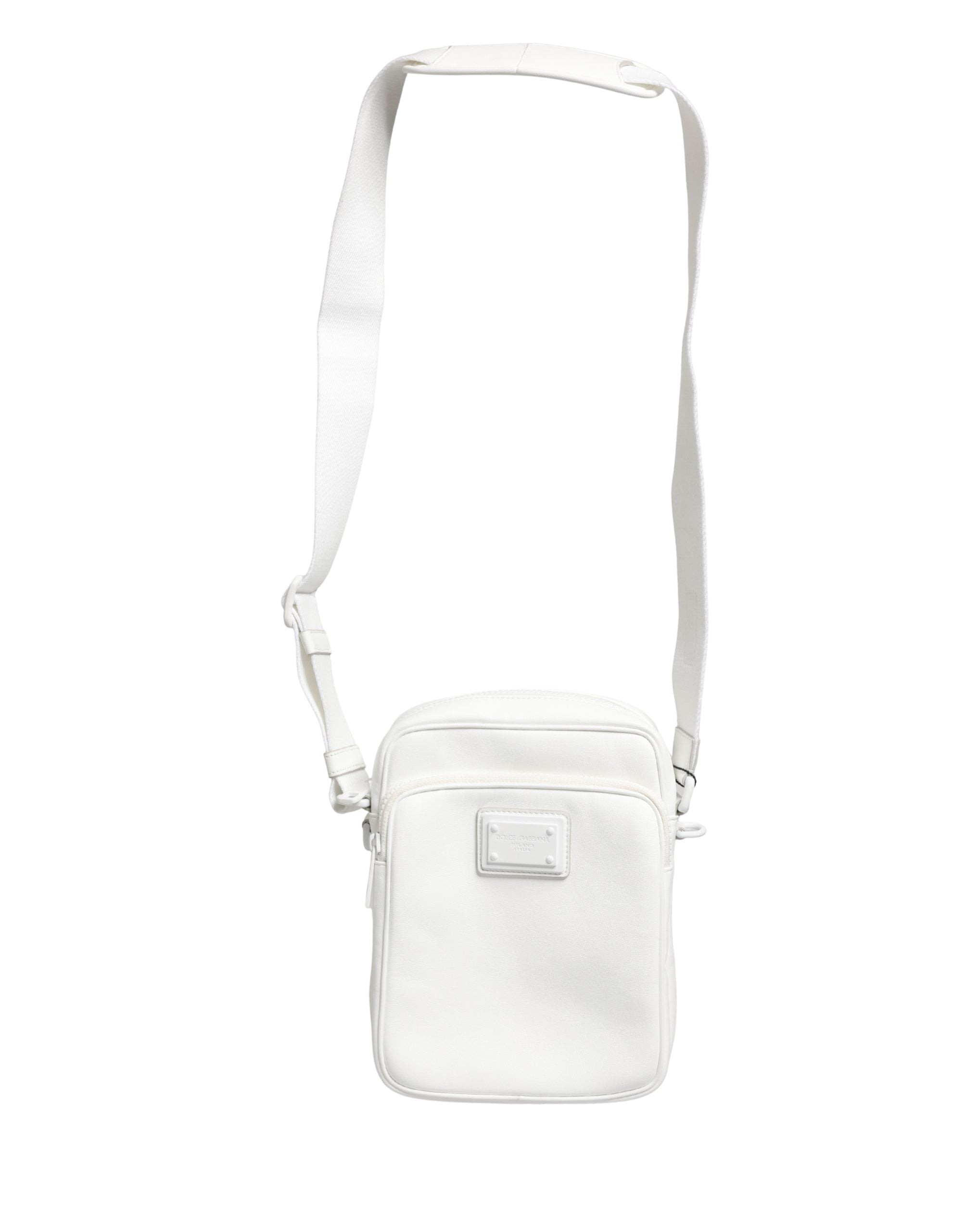 Dolce & Gabbana White Logo Plaque Crossbody Shoulder Borse Men Bag Dolce & Gabbana
