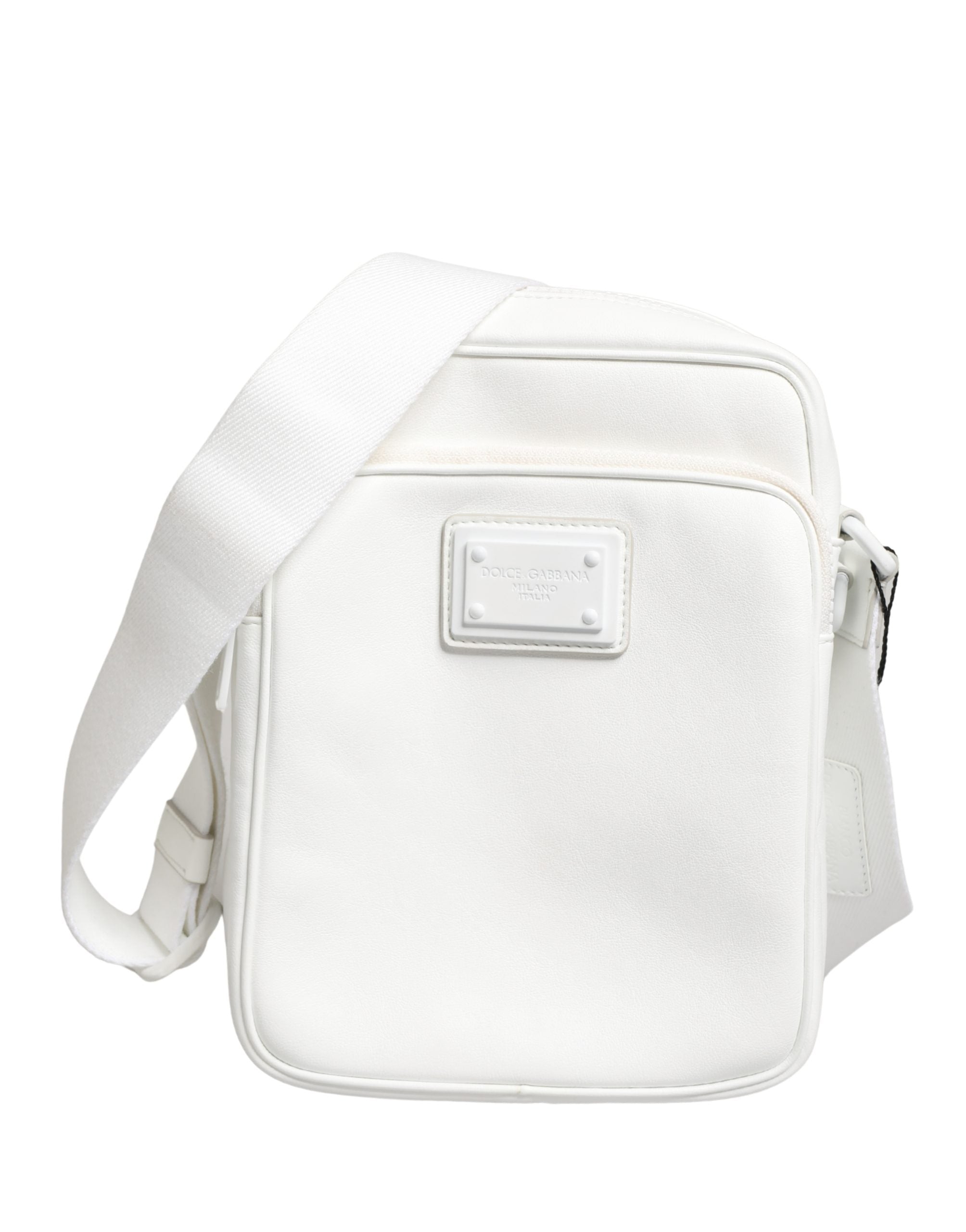 Dolce & Gabbana White Logo Plaque Crossbody Shoulder Borse Men Bag Dolce & Gabbana