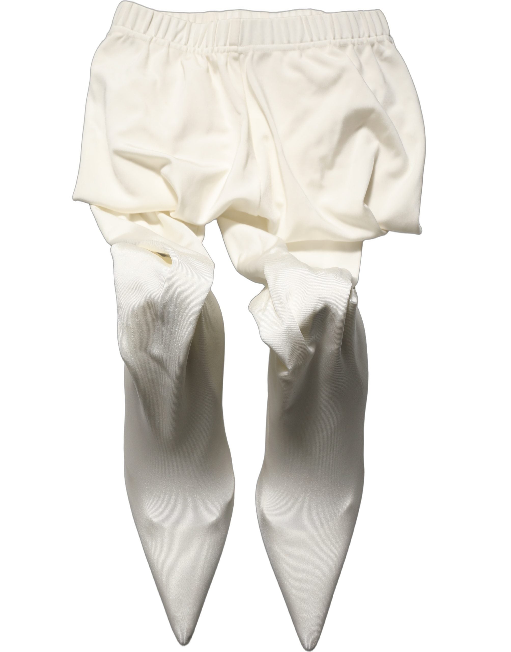 Dolce & Gabbana White High Heels Pumps Jersey Tights Shoes Dolce & Gabbana