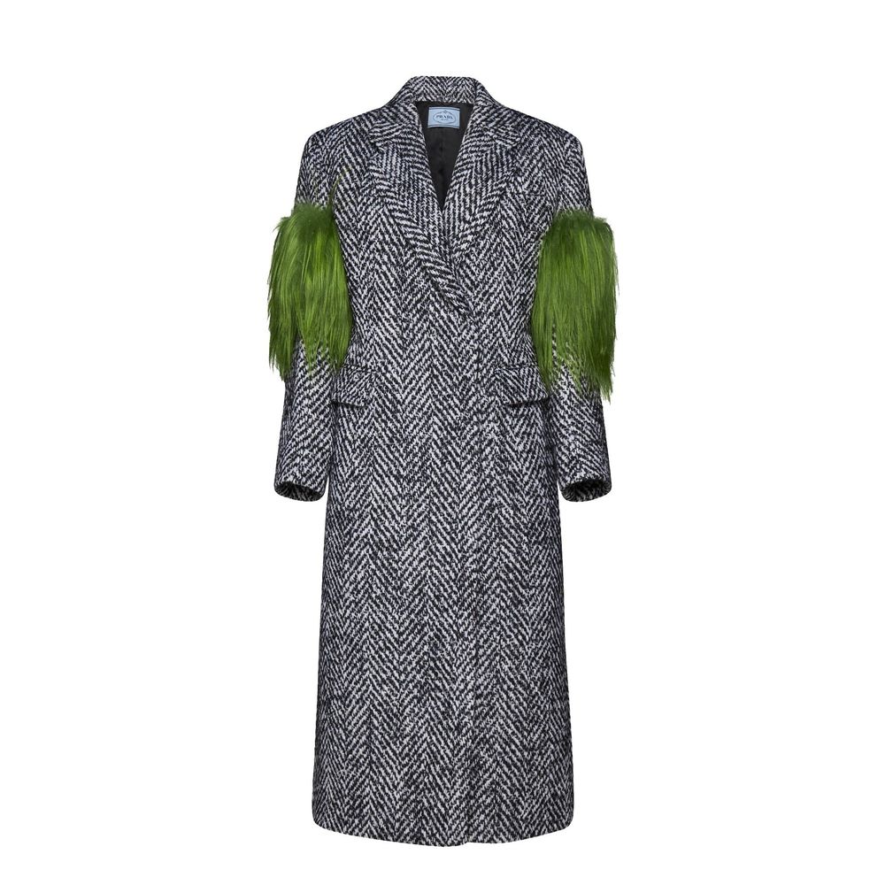 Prada Gray Wool Coat Prada