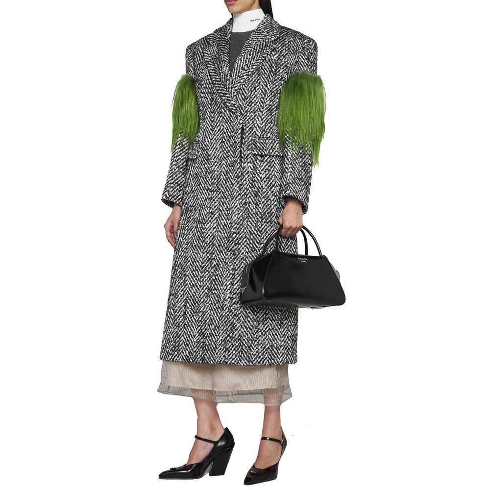 Prada Gray Wool Coat Prada