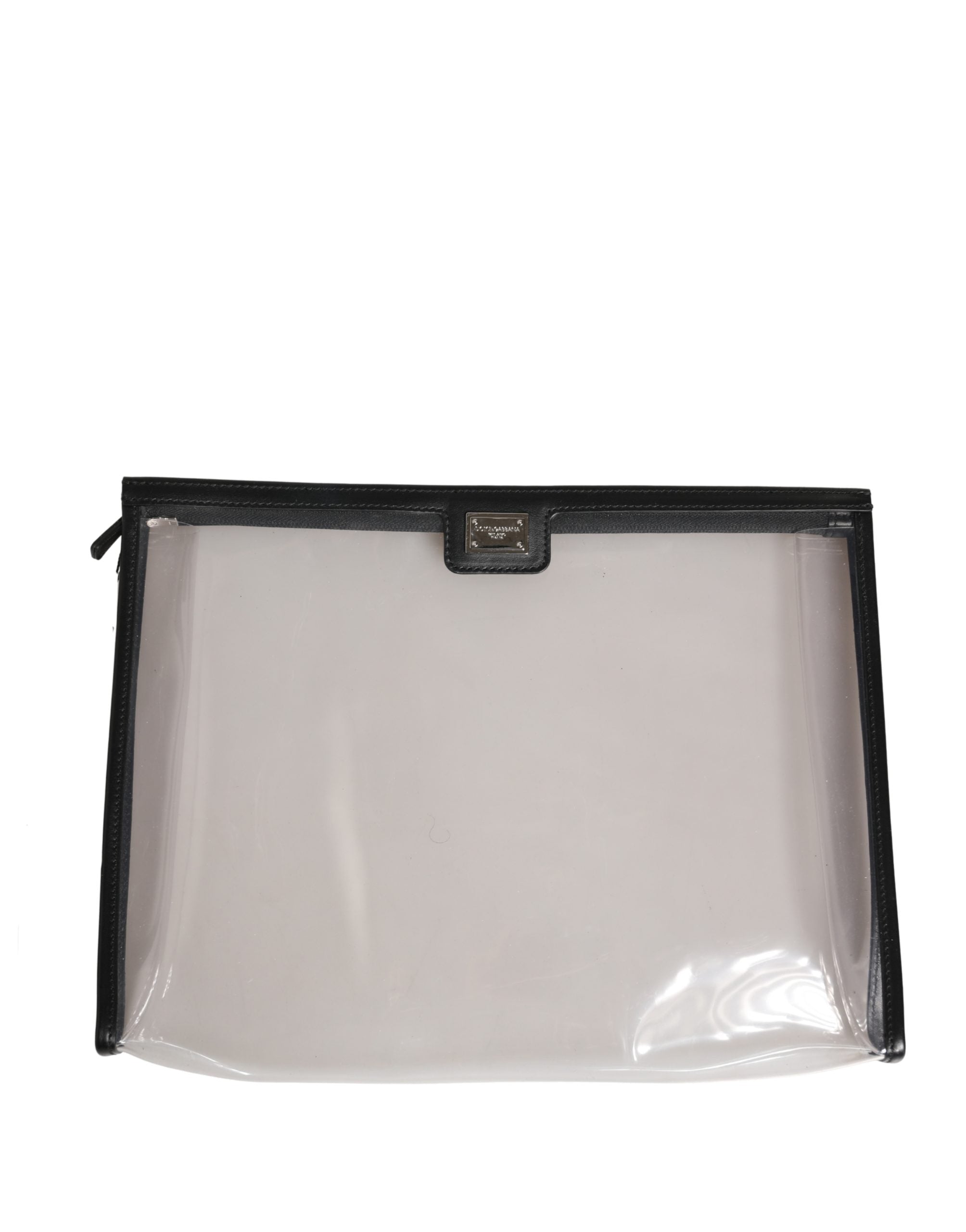 Dolce & Gabbana Transparent PVC Clutch Pouch Purse Branded Logo Plaque Bag Dolce & Gabbana