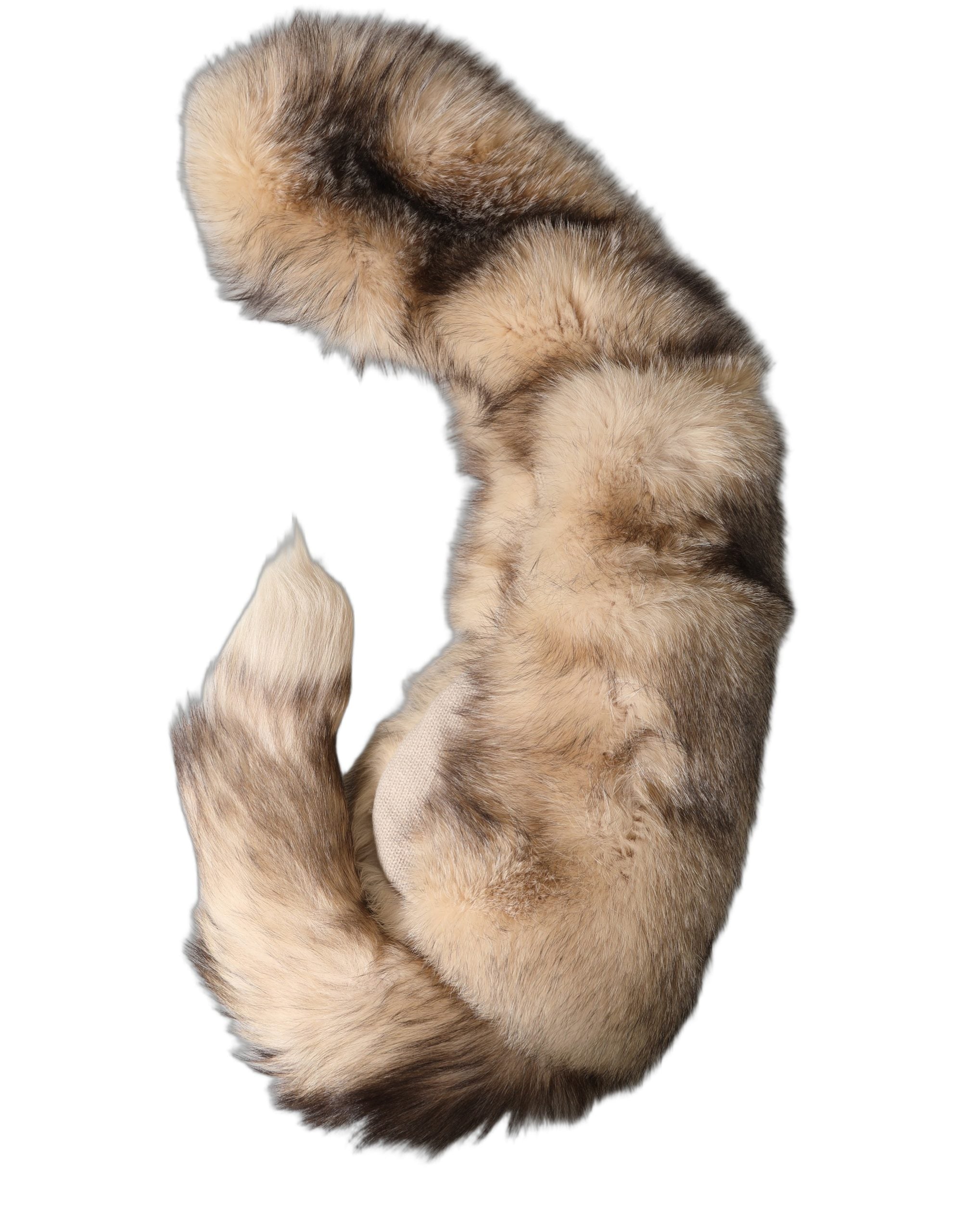 Dolce & Gabbana Brown Frost Fox Fur Neck Warmer Winter Scarf Dolce & Gabbana