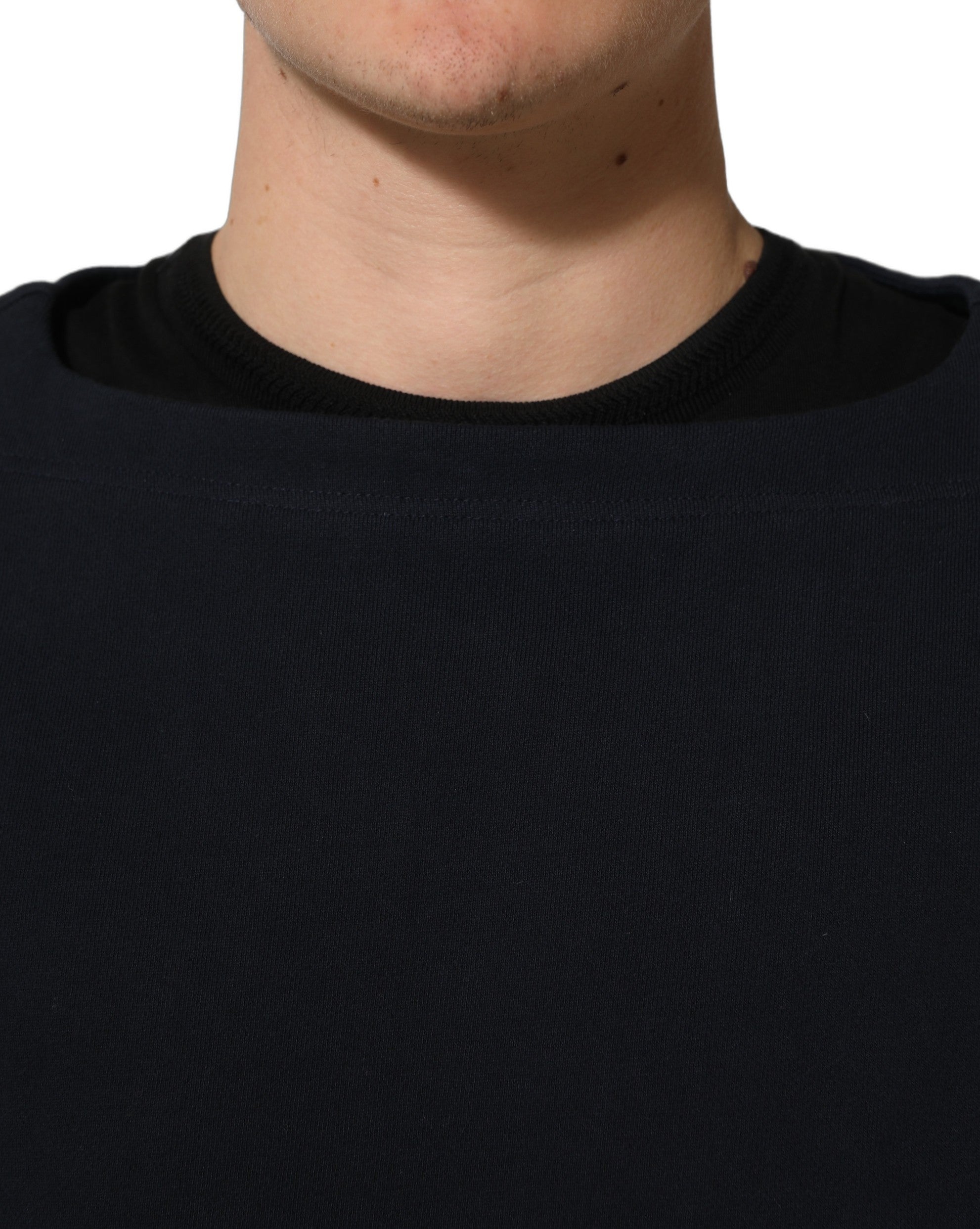 Dolce & Gabbana Dark Blue Logo Cotton Sweatshirt Sweater Dolce & Gabbana