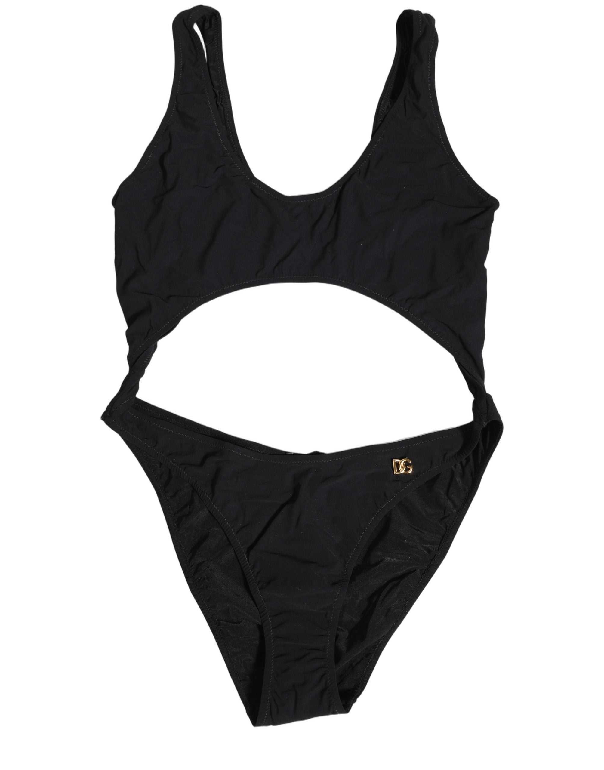 Dolce & Gabbana Black Cutout Logo One Piece Swimsuit Swimwear Dolce & Gabbana