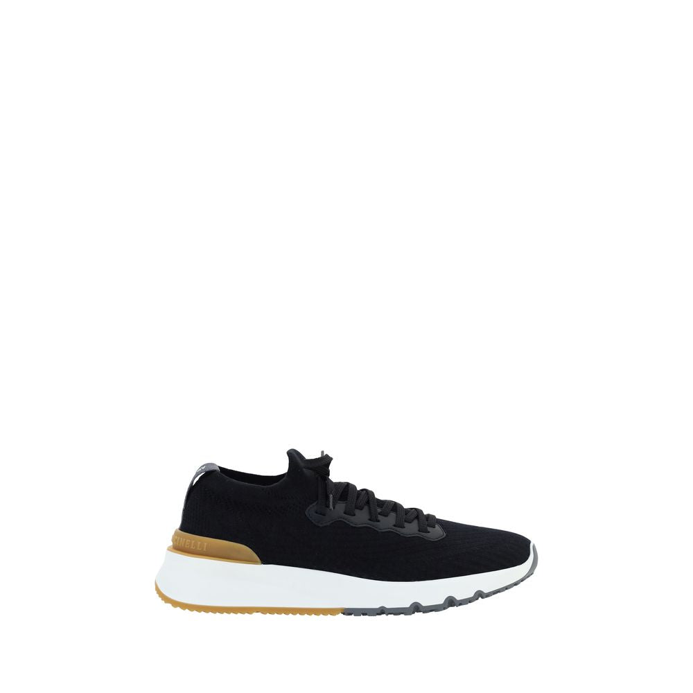 Brunello Cucinelli Black Cotton Athletic Sneakers Brunello Cucinelli