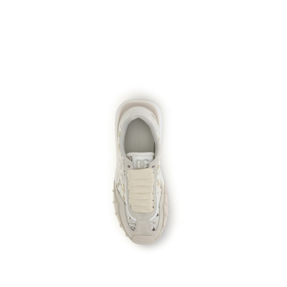 Dolce & Gabbana Beige Calf Leather Bos Taurus Sneakers Dolce & Gabbana