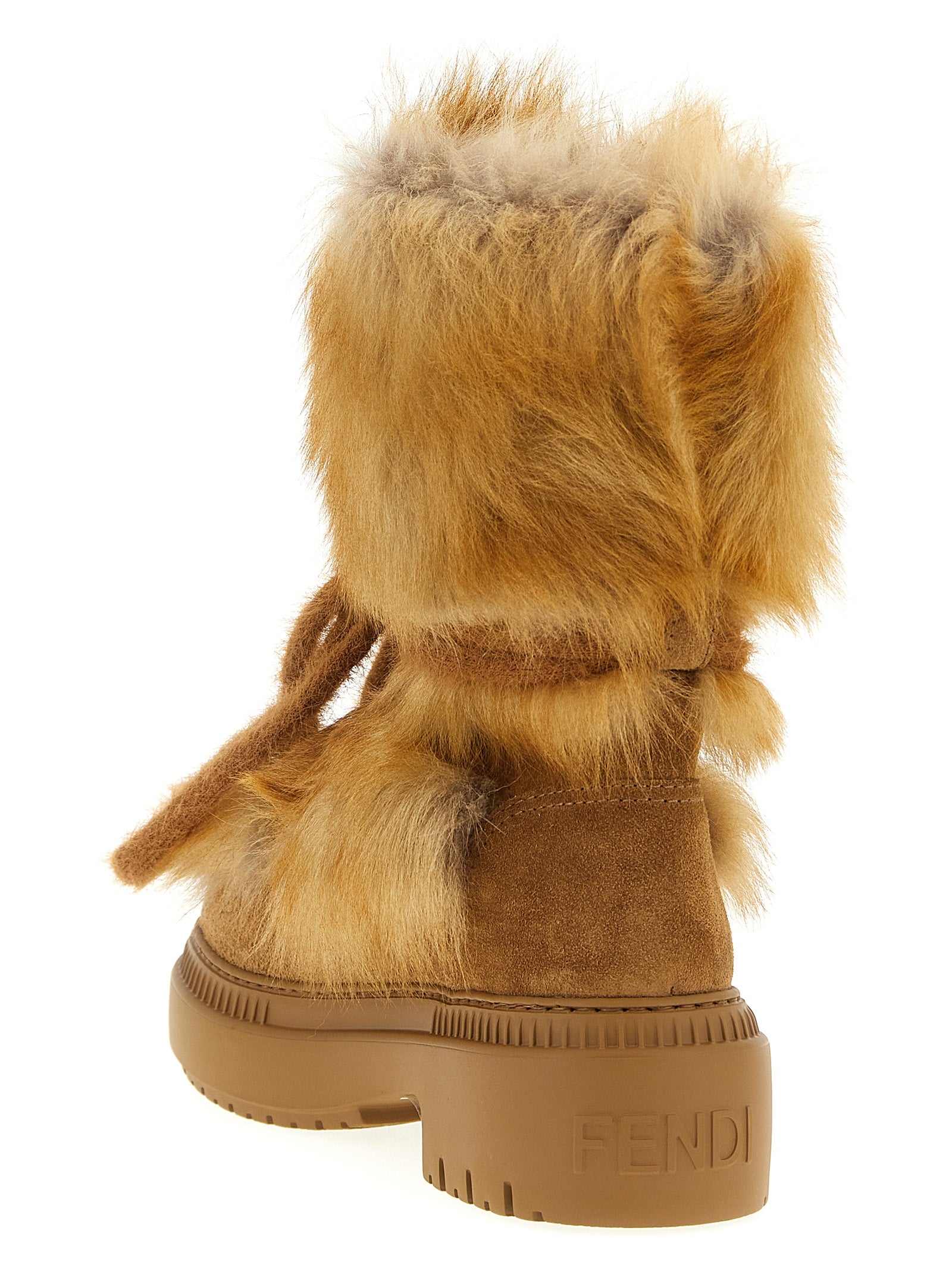 Fendi Multicolor Calfskin Flat Boots Fendi