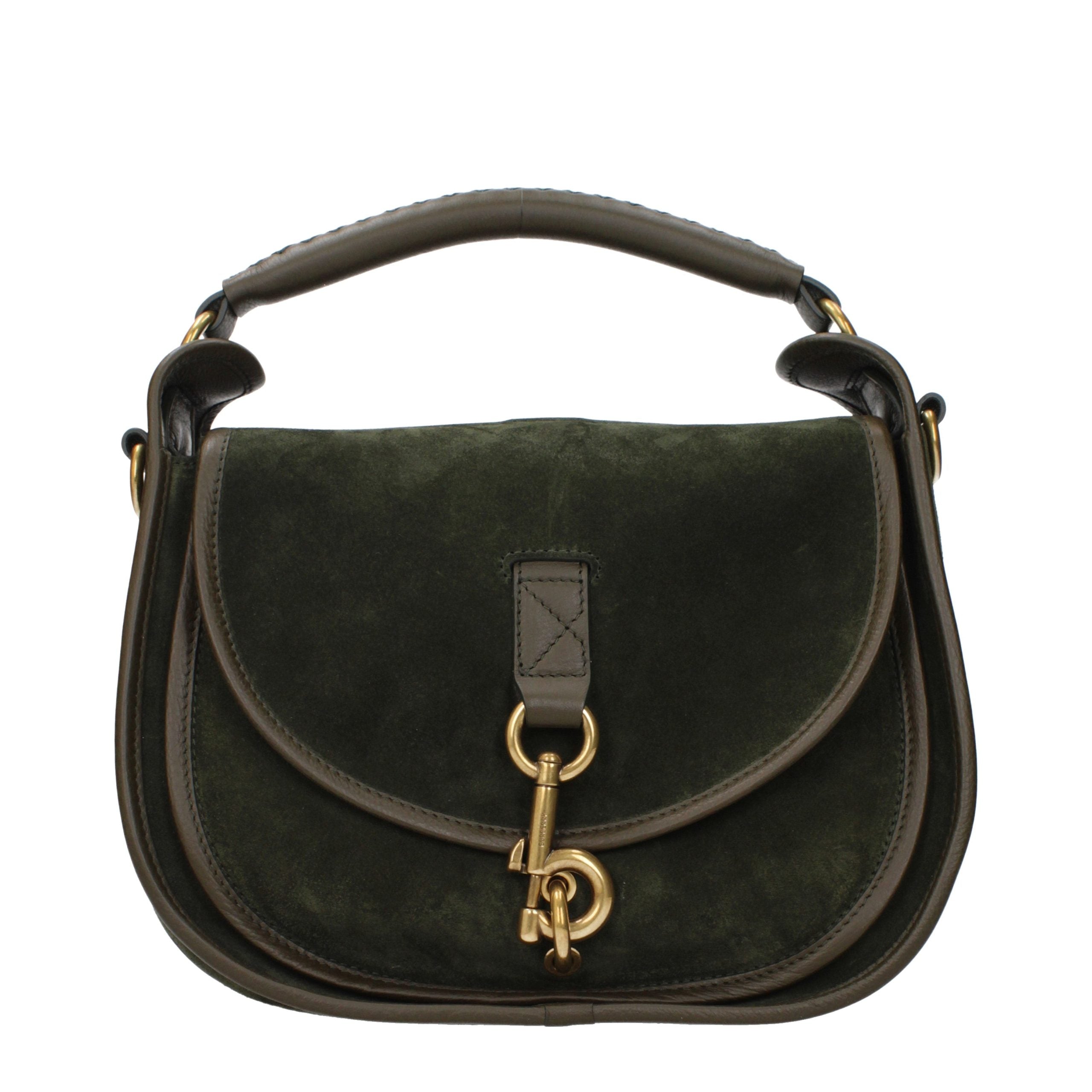 Burberry Green Leather Handbag Burberry