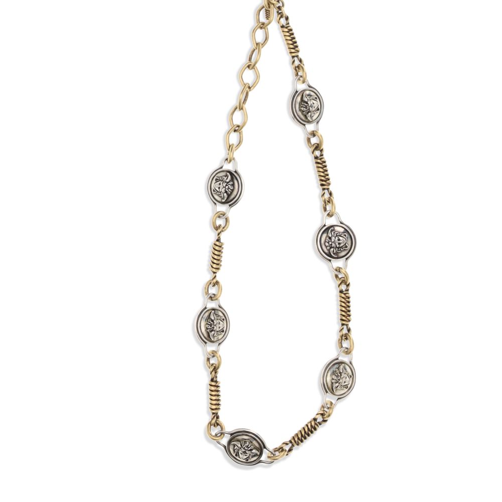 Versace Silver Brass Necklace Versace