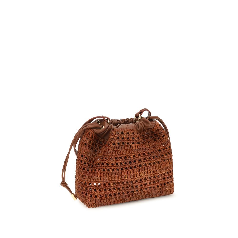 Chloé Brown Raffia Shoulder Bag Chloé