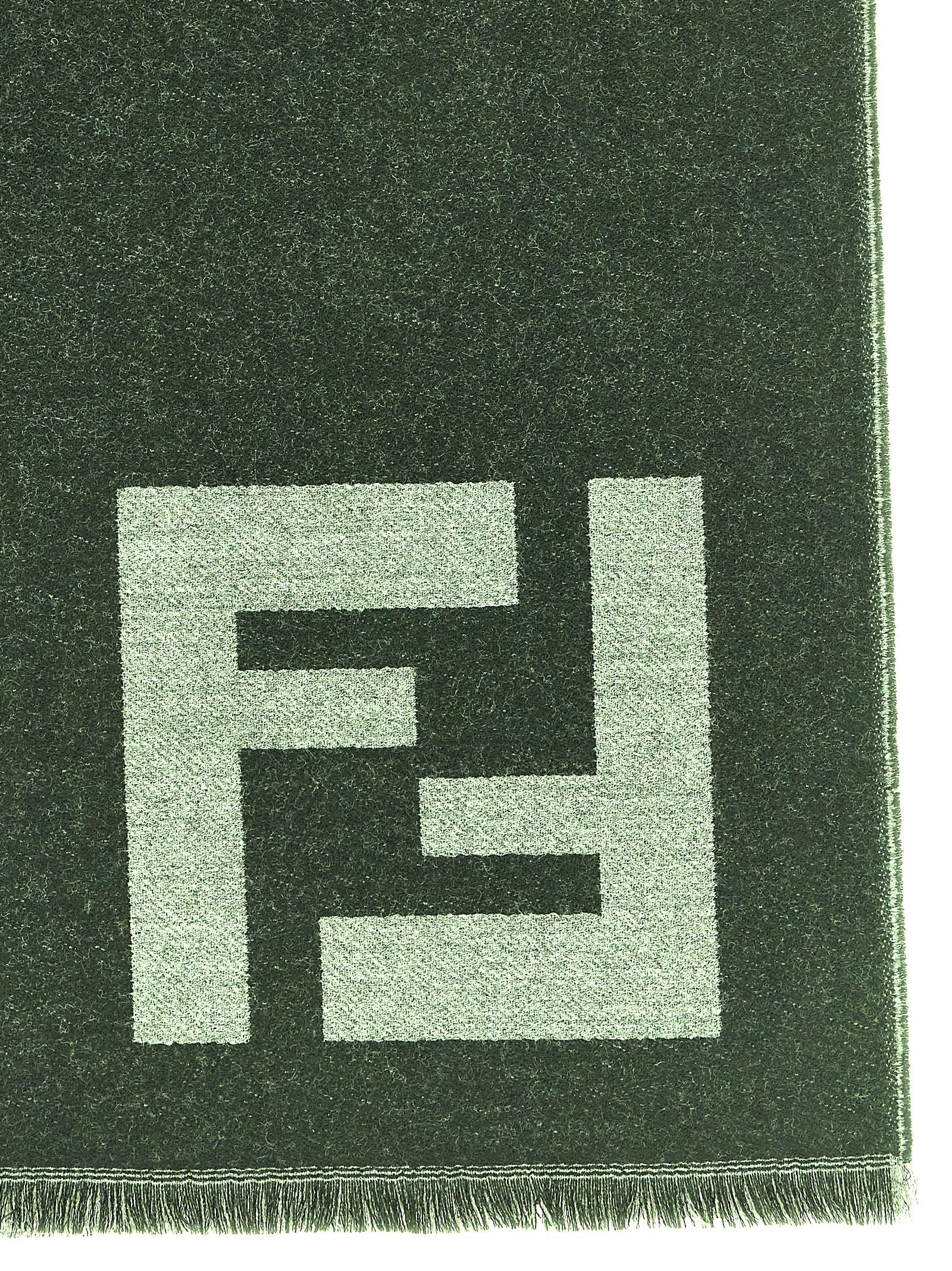 Fendi Black Virgin Wool Scarf Fendi
