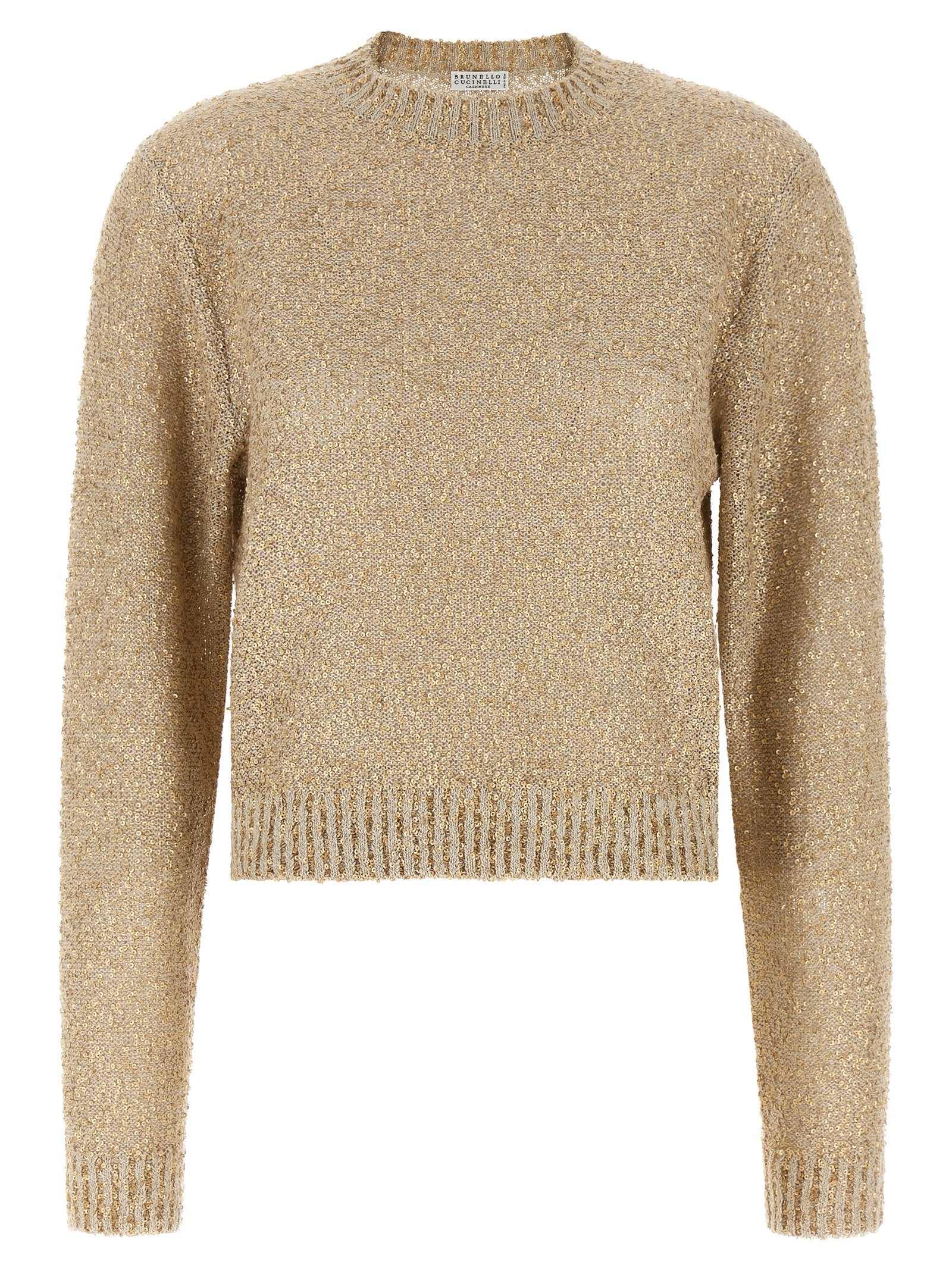 Brunello Cucinelli Gold Linen Cardigan Brunello Cucinelli